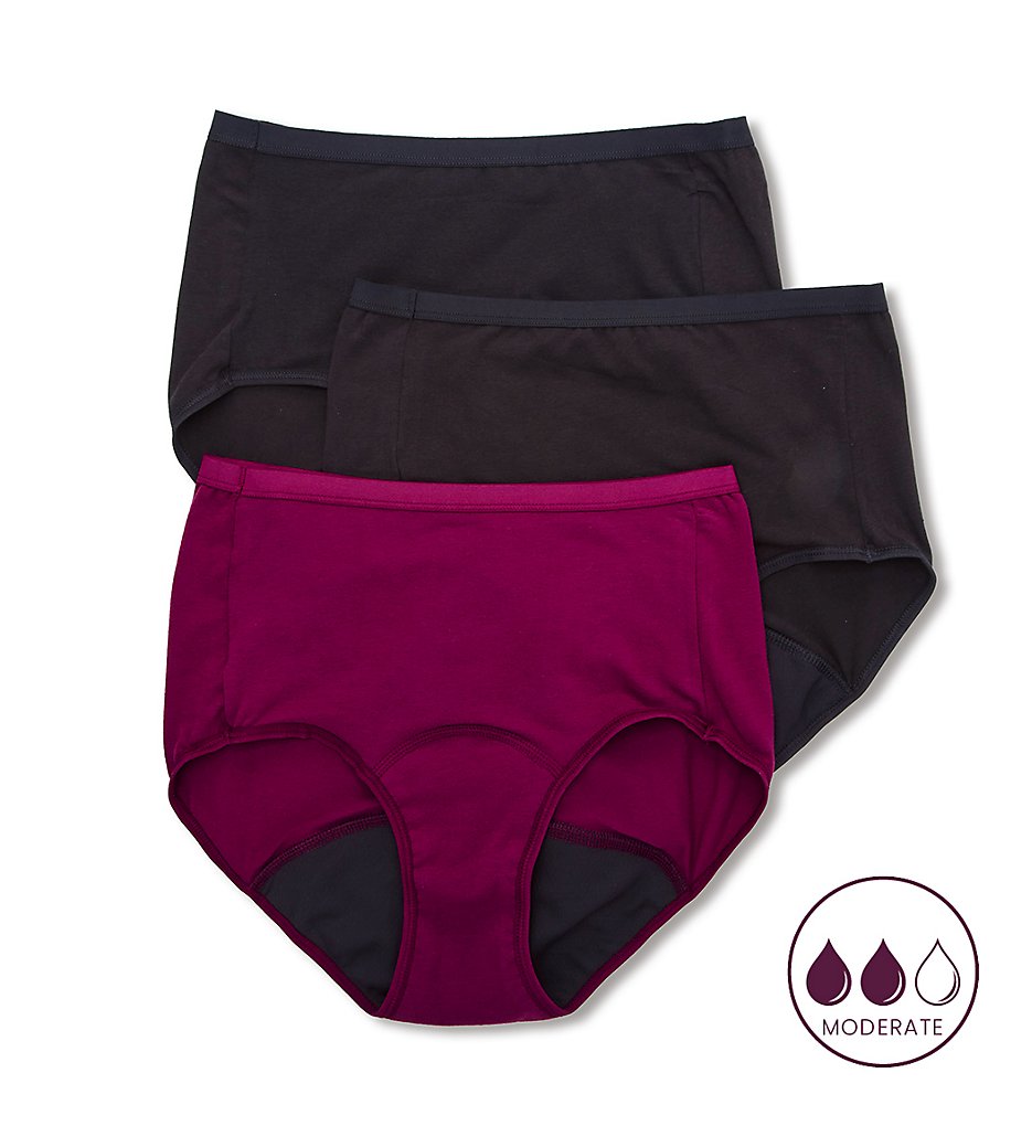 Hanes 40FDM3 Comfort Period Moderate Slip Panty - 3er Pack - Bild 2 von 4