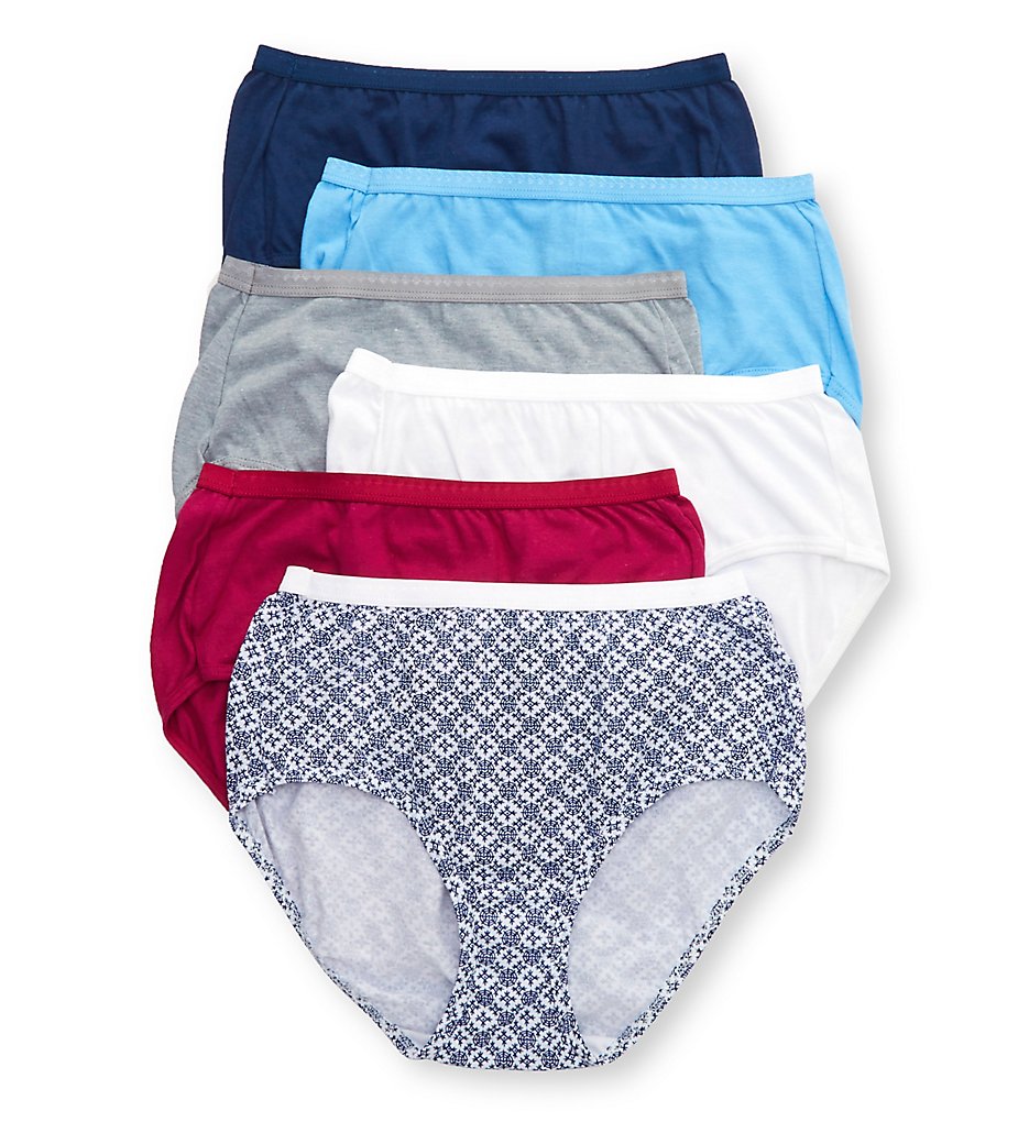 Hanes 40H6CC Cotton Brief Panty - 6 Pack - Picture 2 of 5