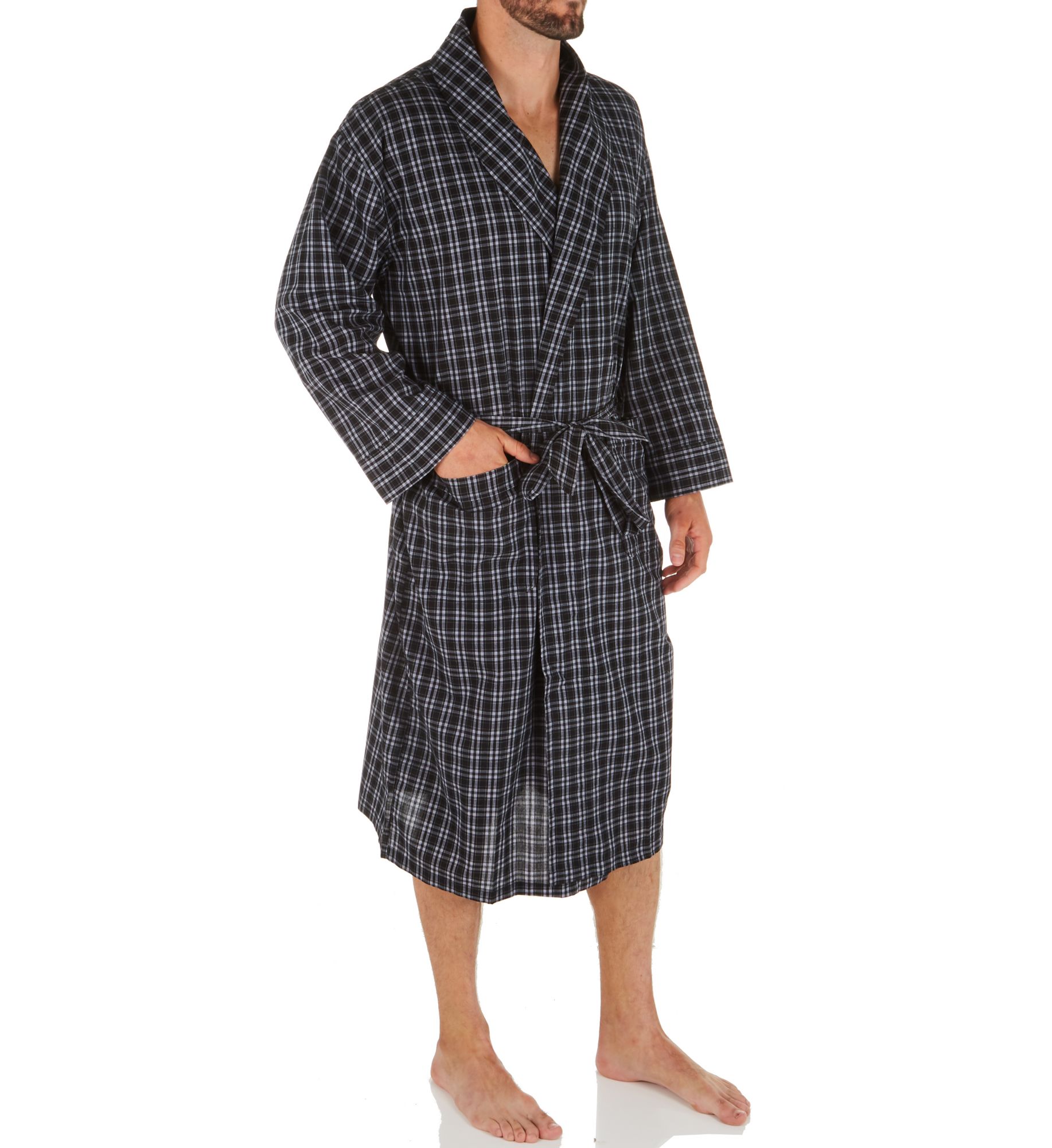 Hanes Men's Woven Shawl Robe (4204) | Size Medium/Large | HisRoom.com