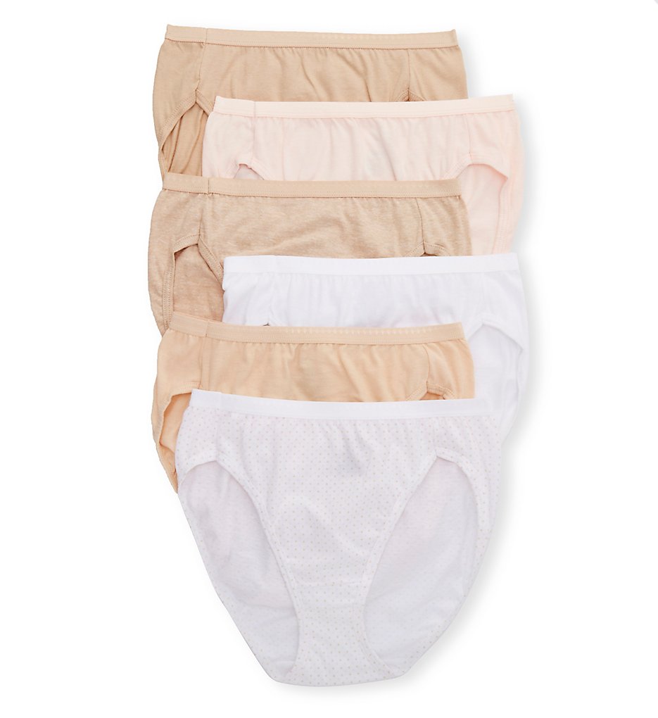 Hanes 43H6CC Cotton Hi-Cut Panty - 6 Pack - Picture 5 of 5