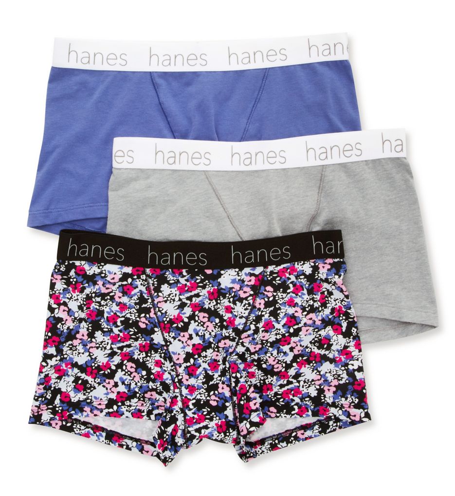 Hanes 45UOBB Cotton Blend Boxer Brief Panty - 3 Pack