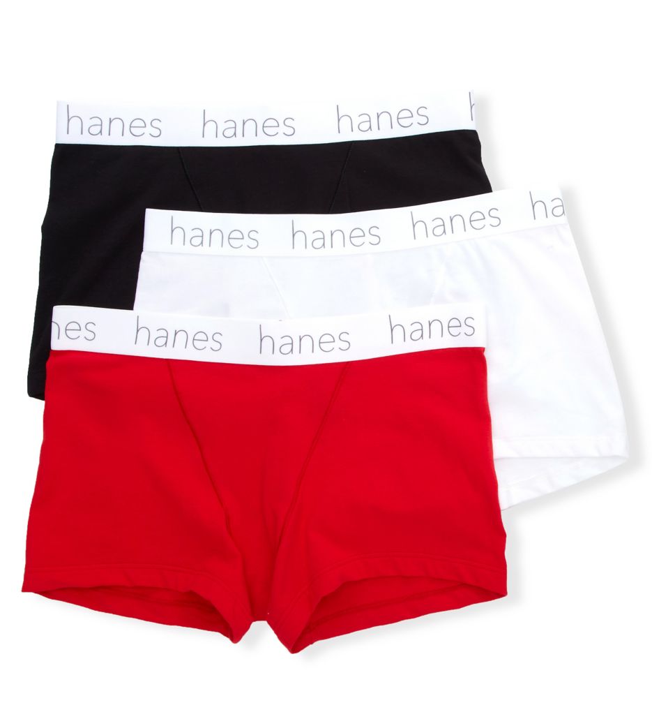 Women's Hanes 45UOBB Cotton Blend Boxer Brief Panty - 3 Pack