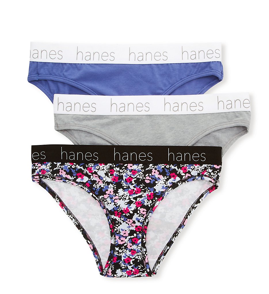 Hanes 45UOBK Cotton Blend Bikini Panty - 3 Pack - Imagen 4 de 7