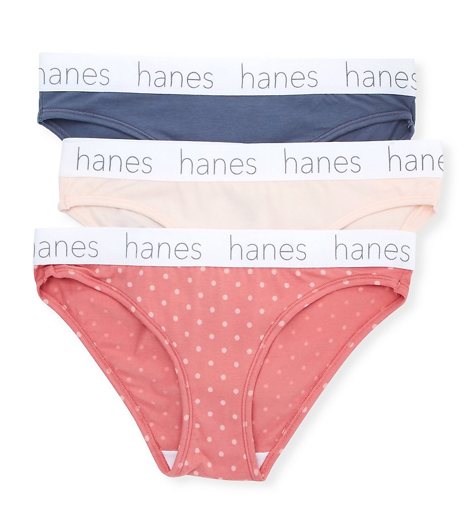 Hanes 45UOBK Cotton Blend Bikini Panty - 3 Pack - Imagen 3 de 7