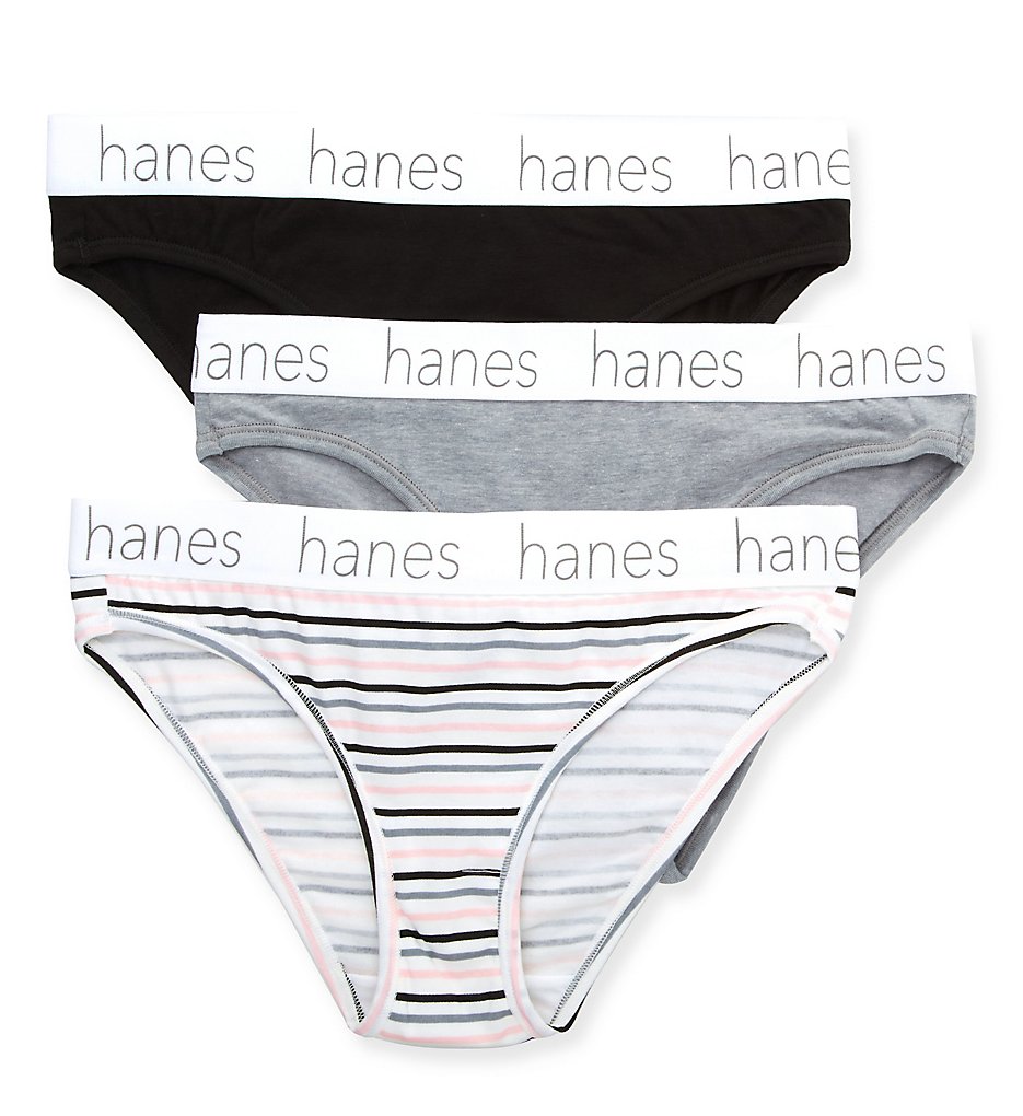 Hanes 45UOBK Cotton Blend Bikini Panty - 3 Pack - Imagen 5 de 7