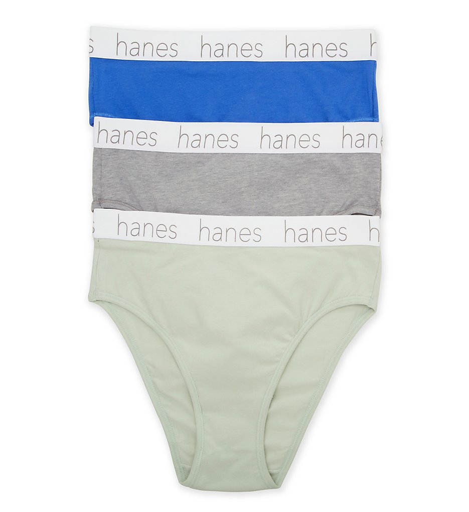 Hanes 45UOHL Originals Stretch Hi-Leg Panty - 3 Pack - Picture 3 of 3