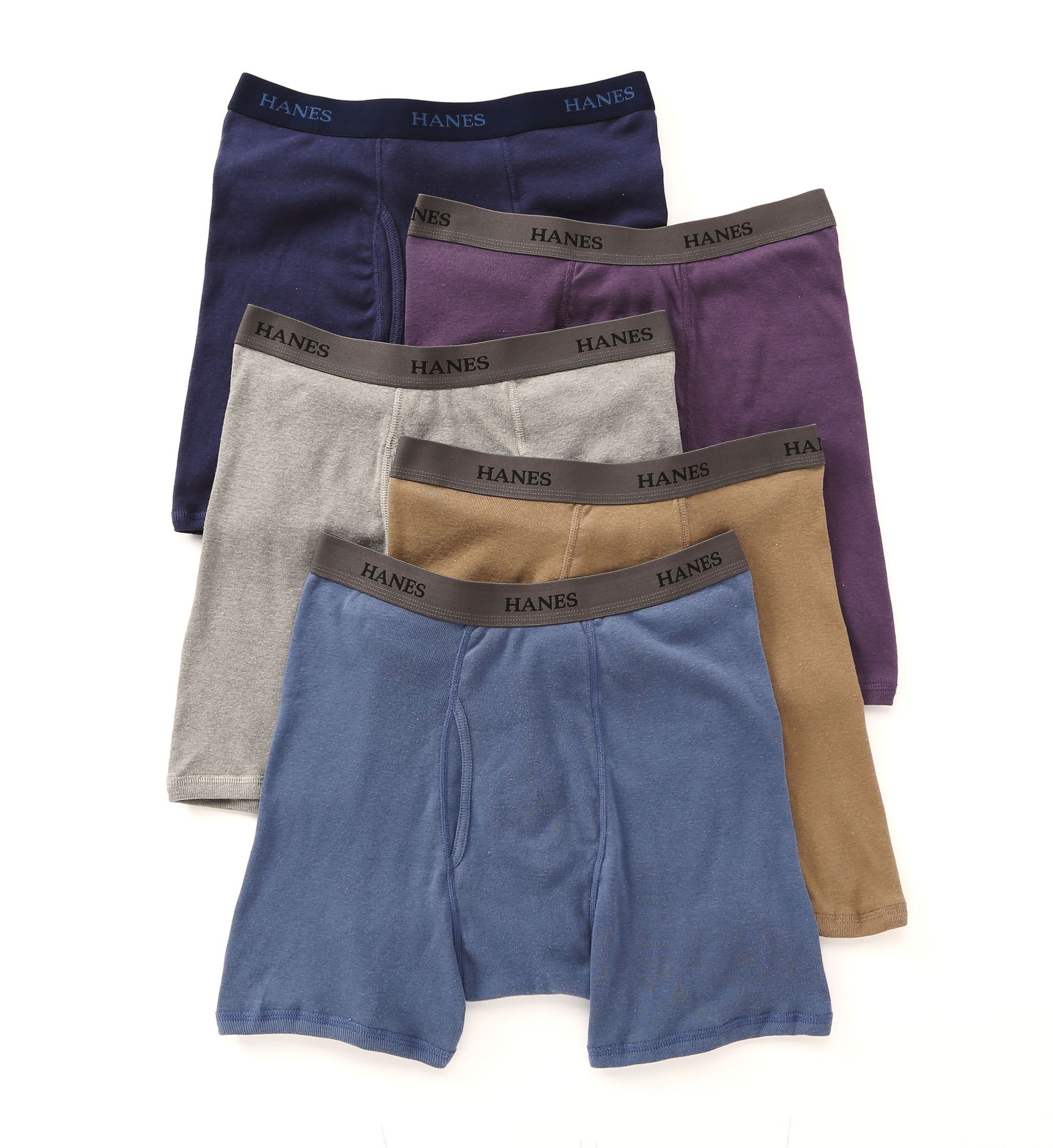 Hanes Men's Premium Cotton Stretch Boxer Briefs - 5 Pack (76925A) | Size Small | HisRoom.com