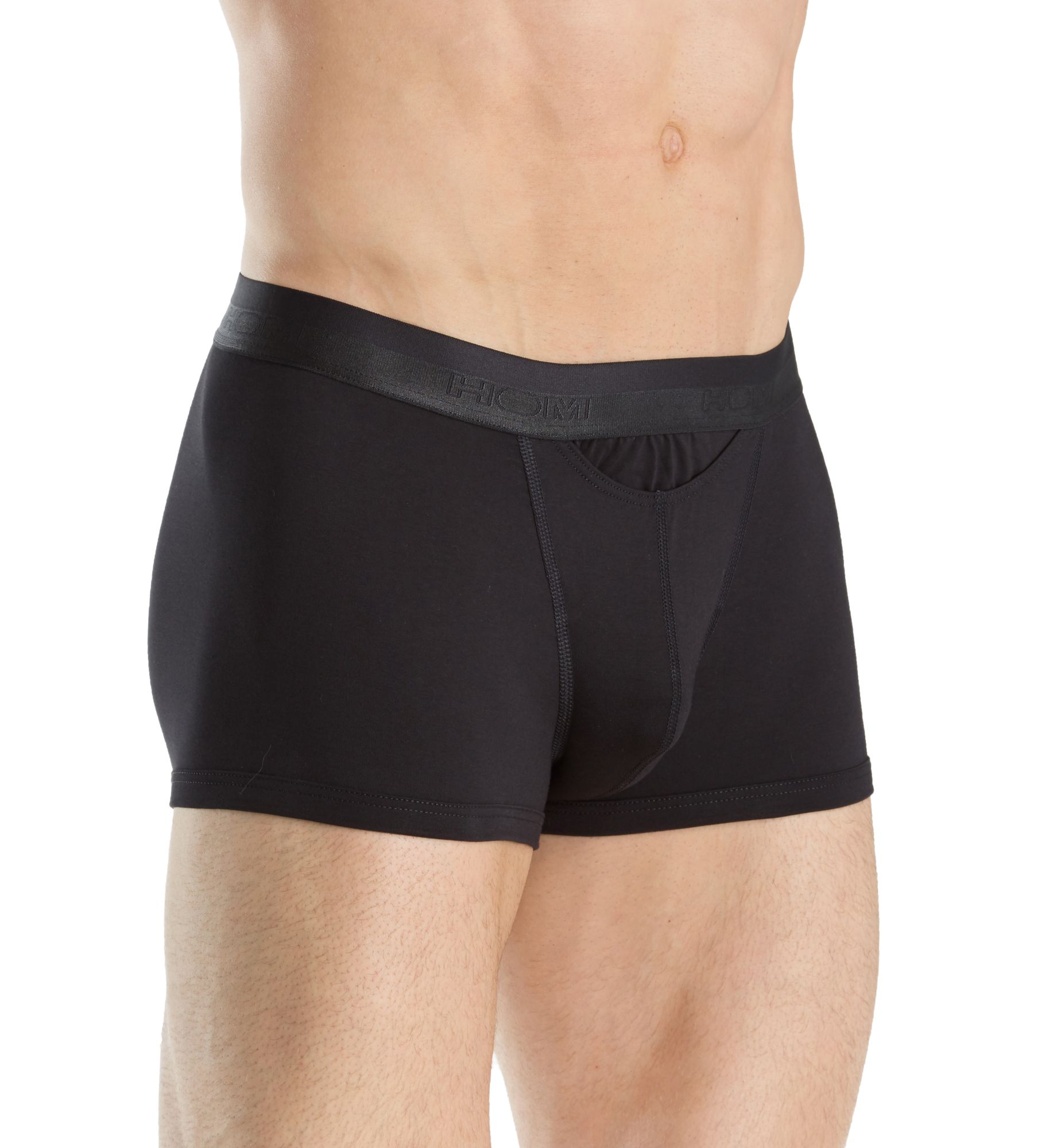 HOM Men's HO1 Supportive Pouch Trunk in Black (359520) | Size Medium | HisRoom.com