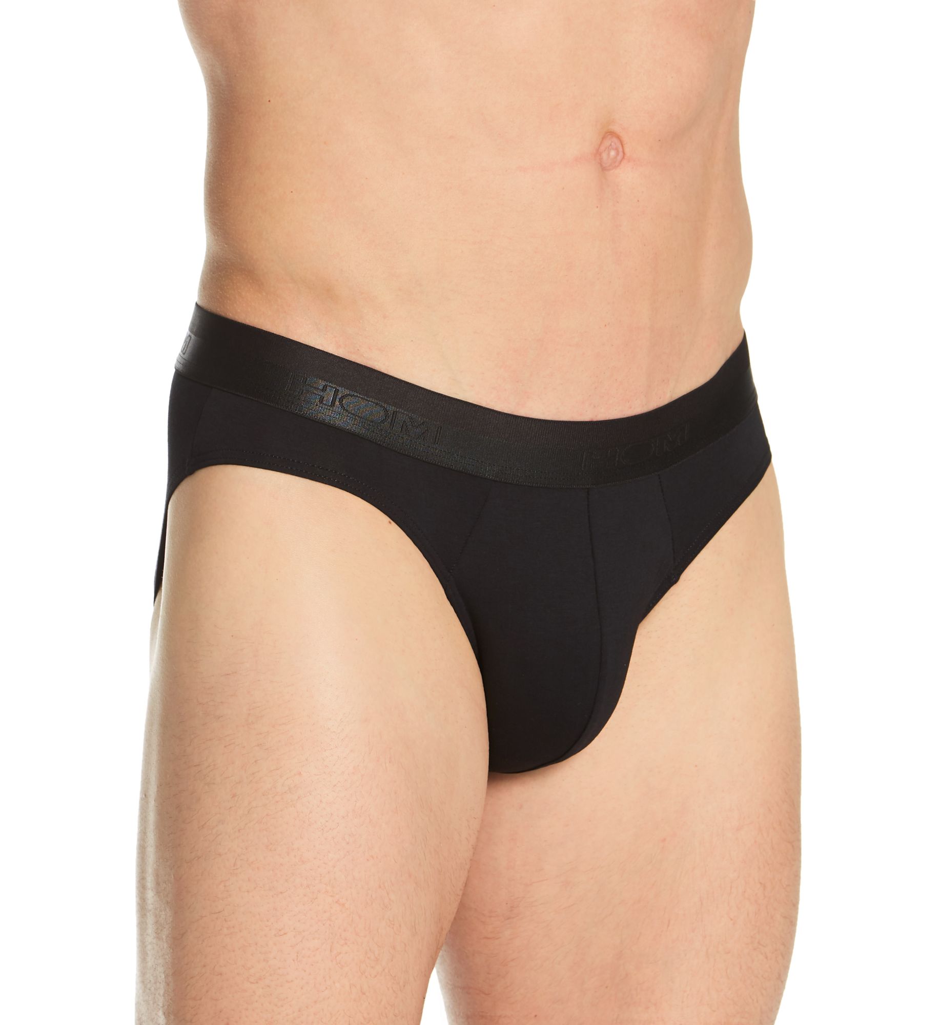HOM Men's Classic Mini Brief in Black (400204) | Size Medium | HisRoom.com