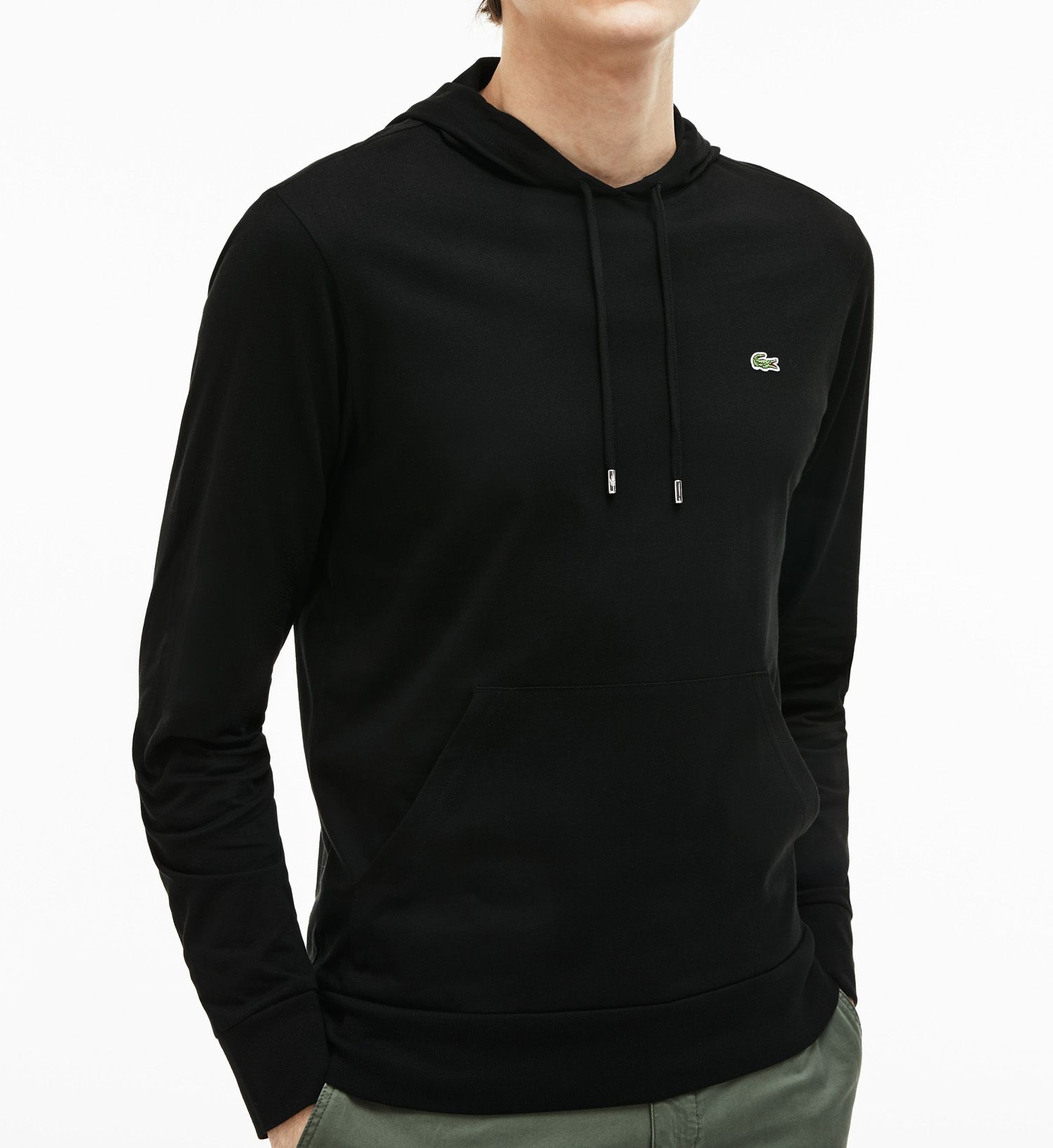Lacoste Men's Hooded Cotton Jersey Sweatshirt in Black (TH9349-51) | Size 4XL | HisRoom.com