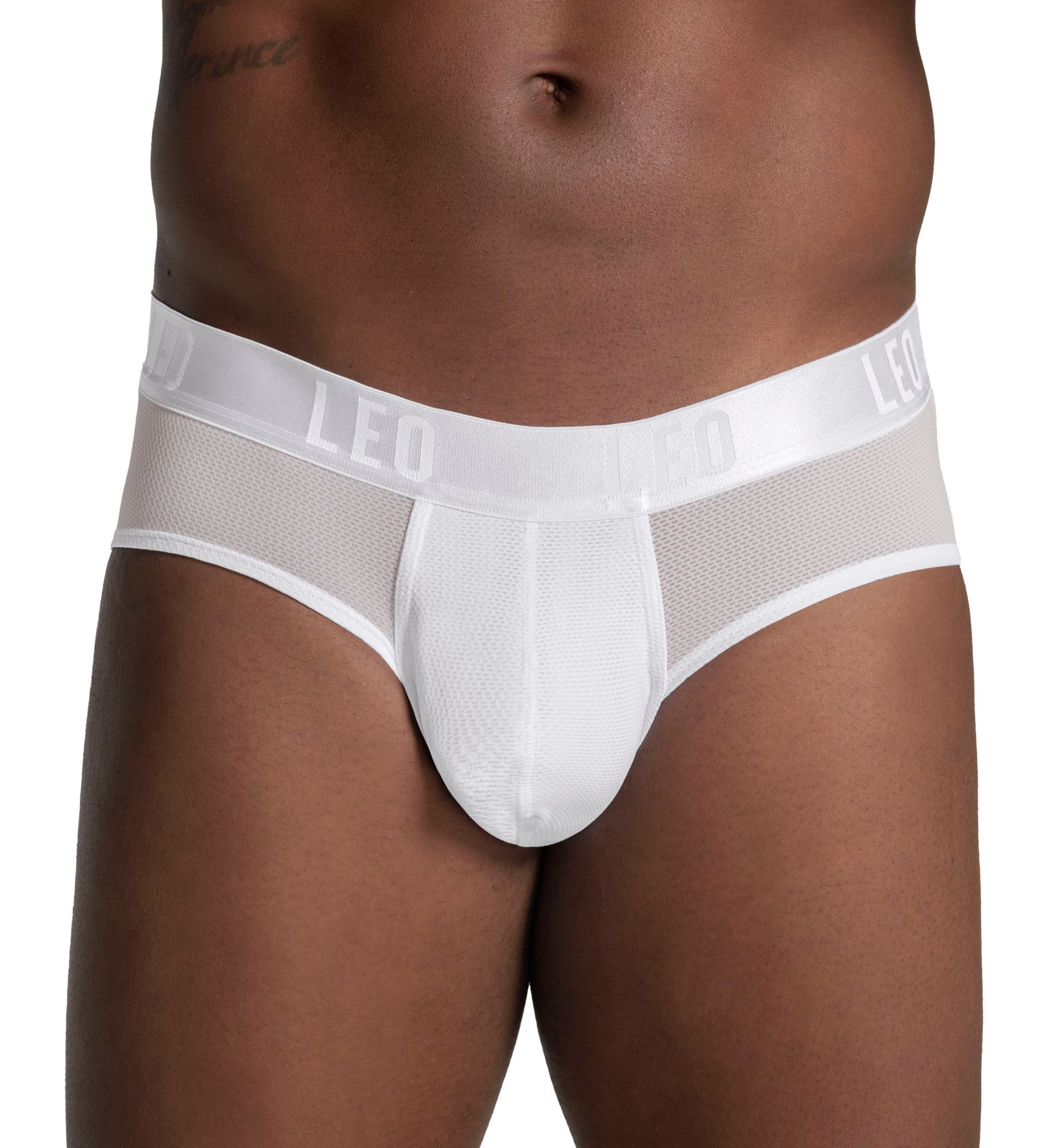 Leo Men's Ultra Light Perfect Fit Wicking Microfiber Brief in White (033278N) | Size Large | HisRoom.com