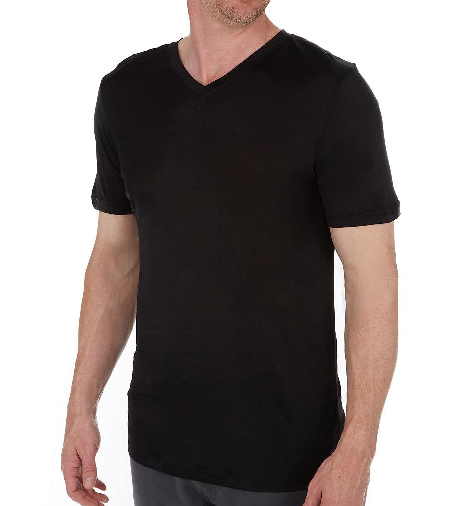 Magic Silk 2406 100% Silk Knit V-Neck T-Shirt (Black S) 671241009505 | eBay