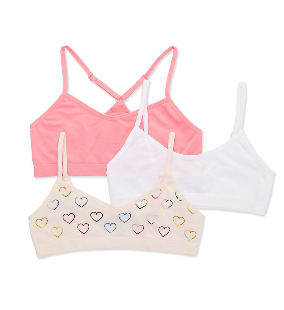 Maidenform Girl H4378 Seamfree Crop Multi Silhouette Bralette - 3 Pack - Picture 2 of 2