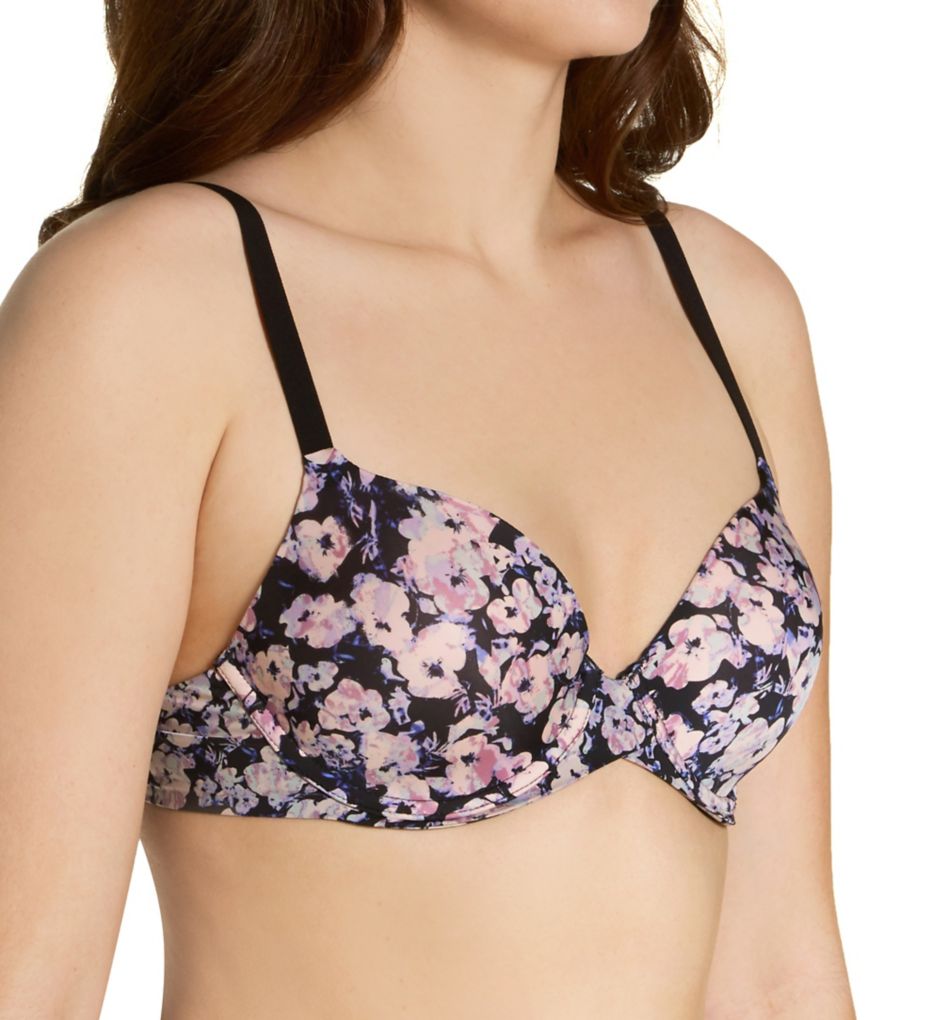 Women's Maidenform DM7543 One Fabulous Fit 2.0 Tailored Demi T-Shirt Bra  (Cold Water Whimsy 36C) 