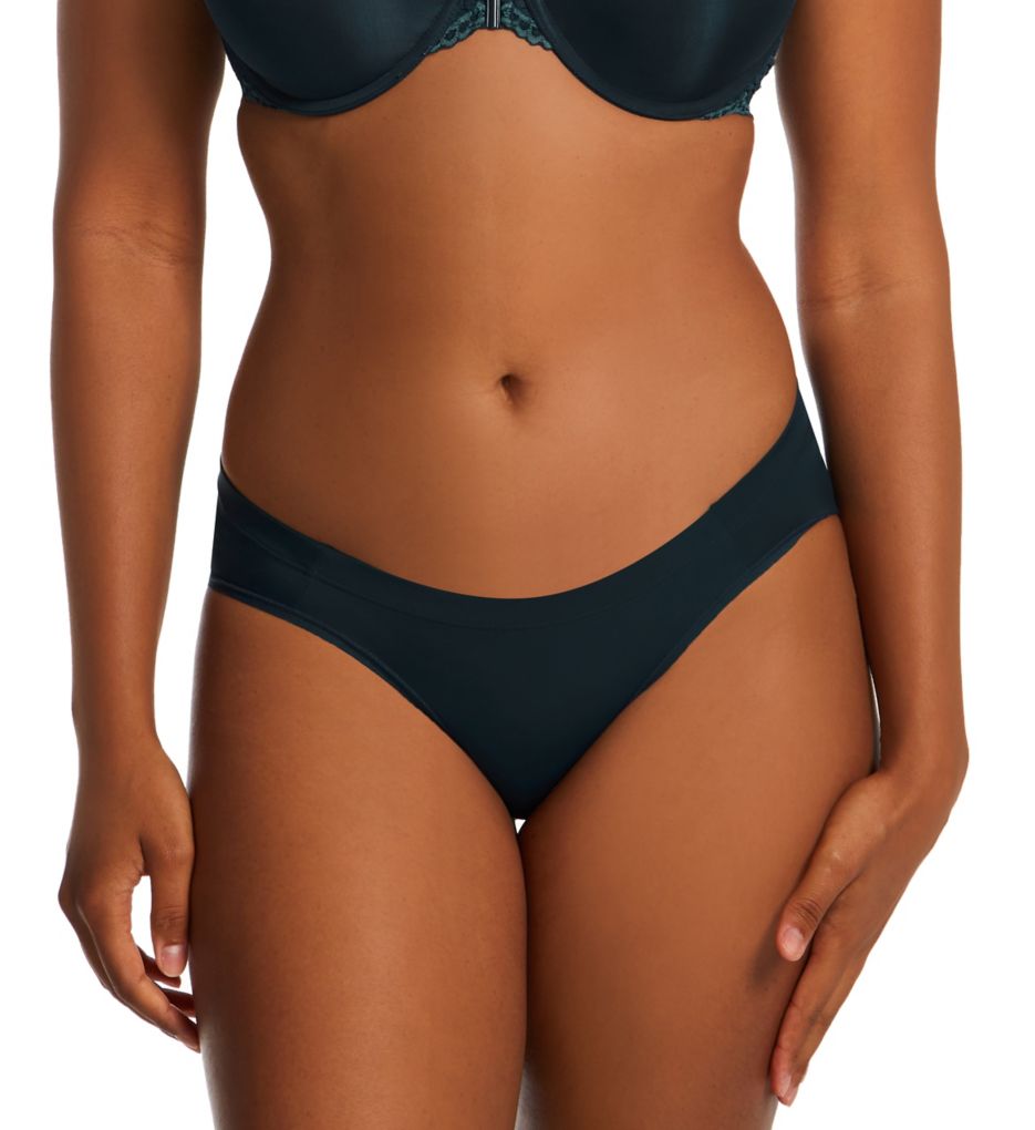 Women's Maidenform DMBTBK Barely There Invisible Look Bikini Panty (Marker  Floral Black 7)