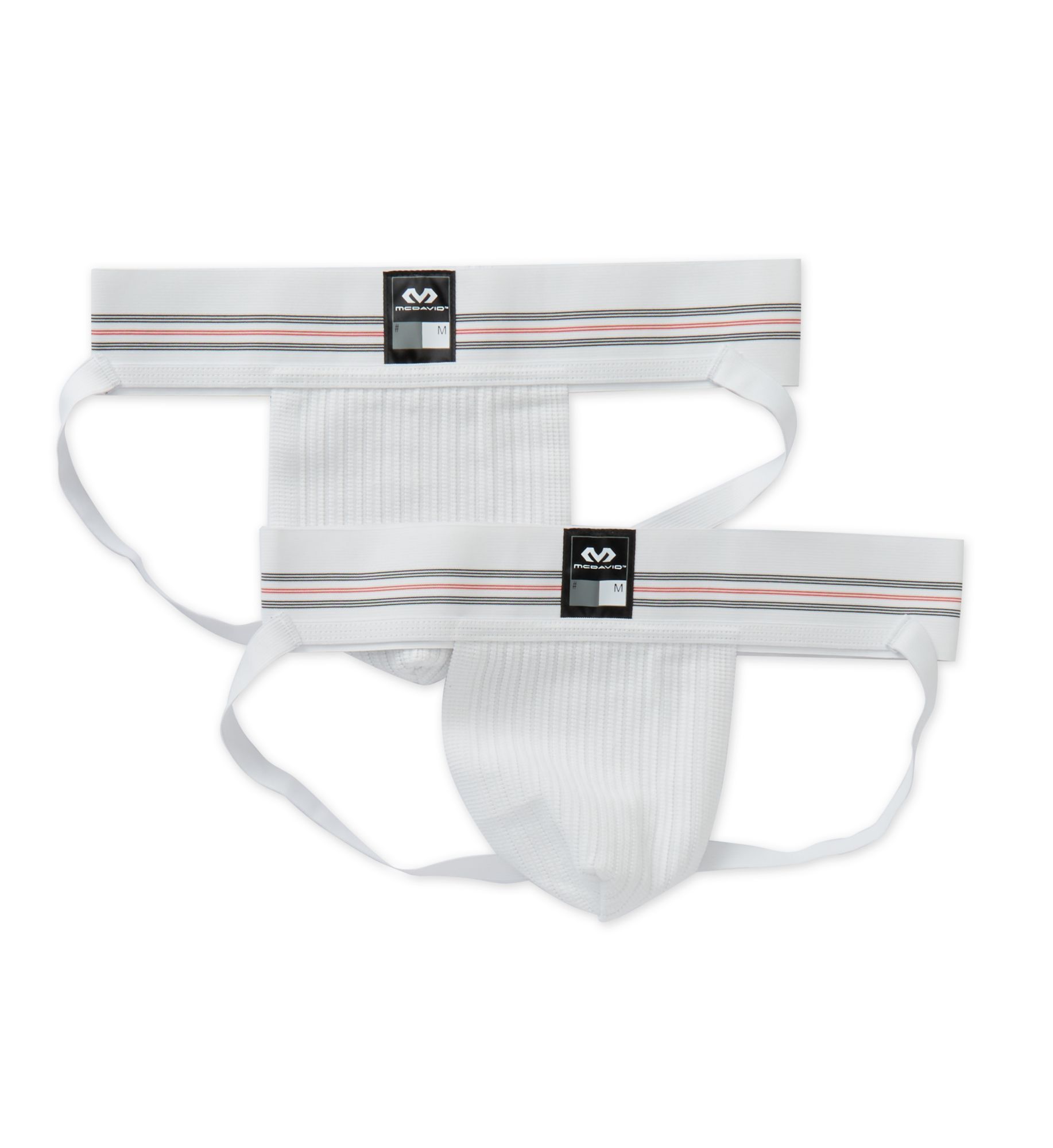 McDavid Men's Athletic Jockstrap Supporter - 2 Pack in White (MD3110) | Size Small | HisRoom.com