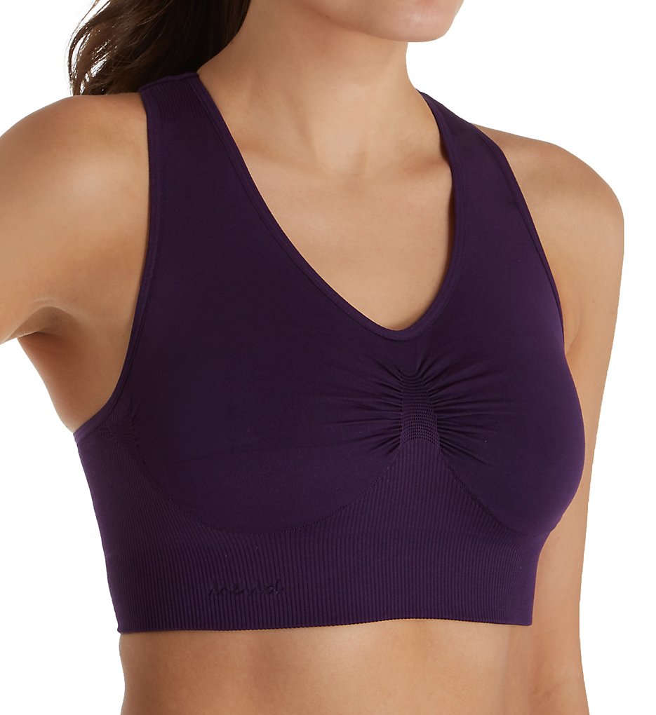 MeMoi MSM-190 SlimMe Seamless Racerback Sports Bra - Picture 3 of 7