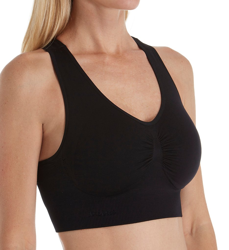 MeMoi MSM-190 SlimMe Seamless Racerback Sports Bra - Picture 2 of 7