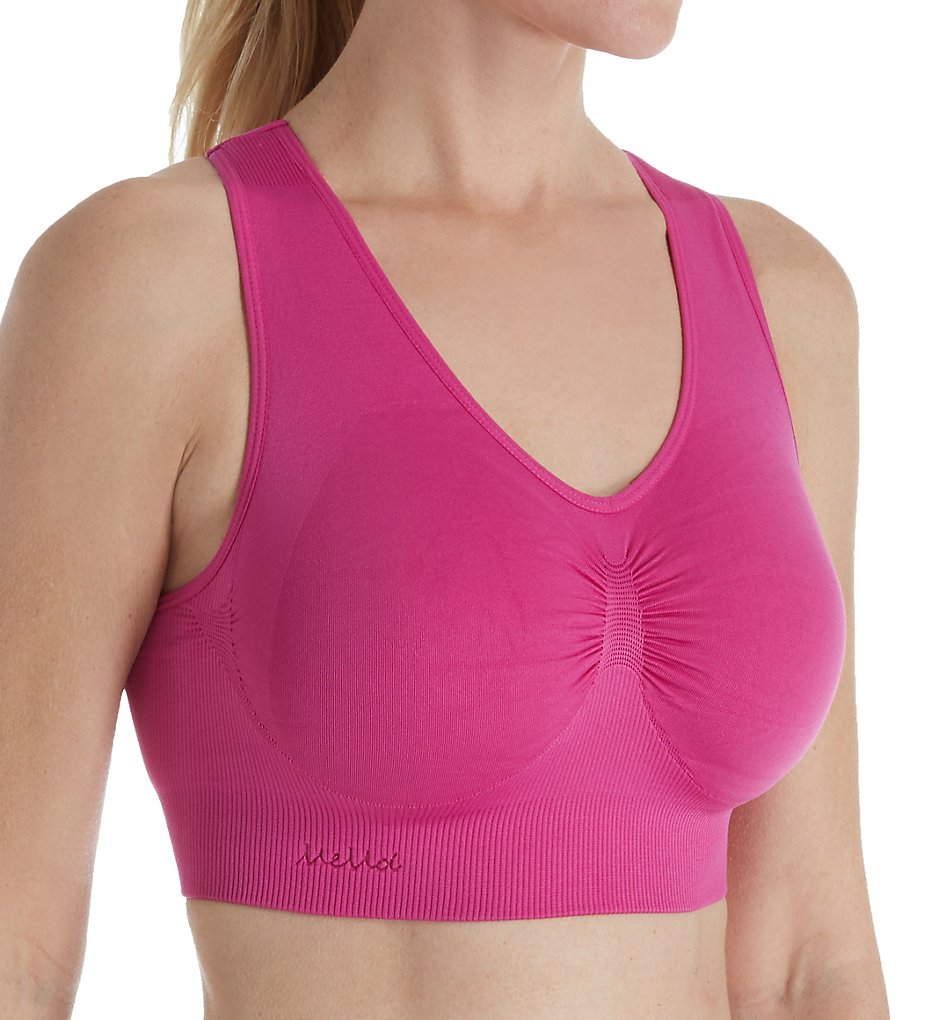 MeMoi MSM-190 SlimMe Seamless Racerback Sports Bra - Picture 4 of 7