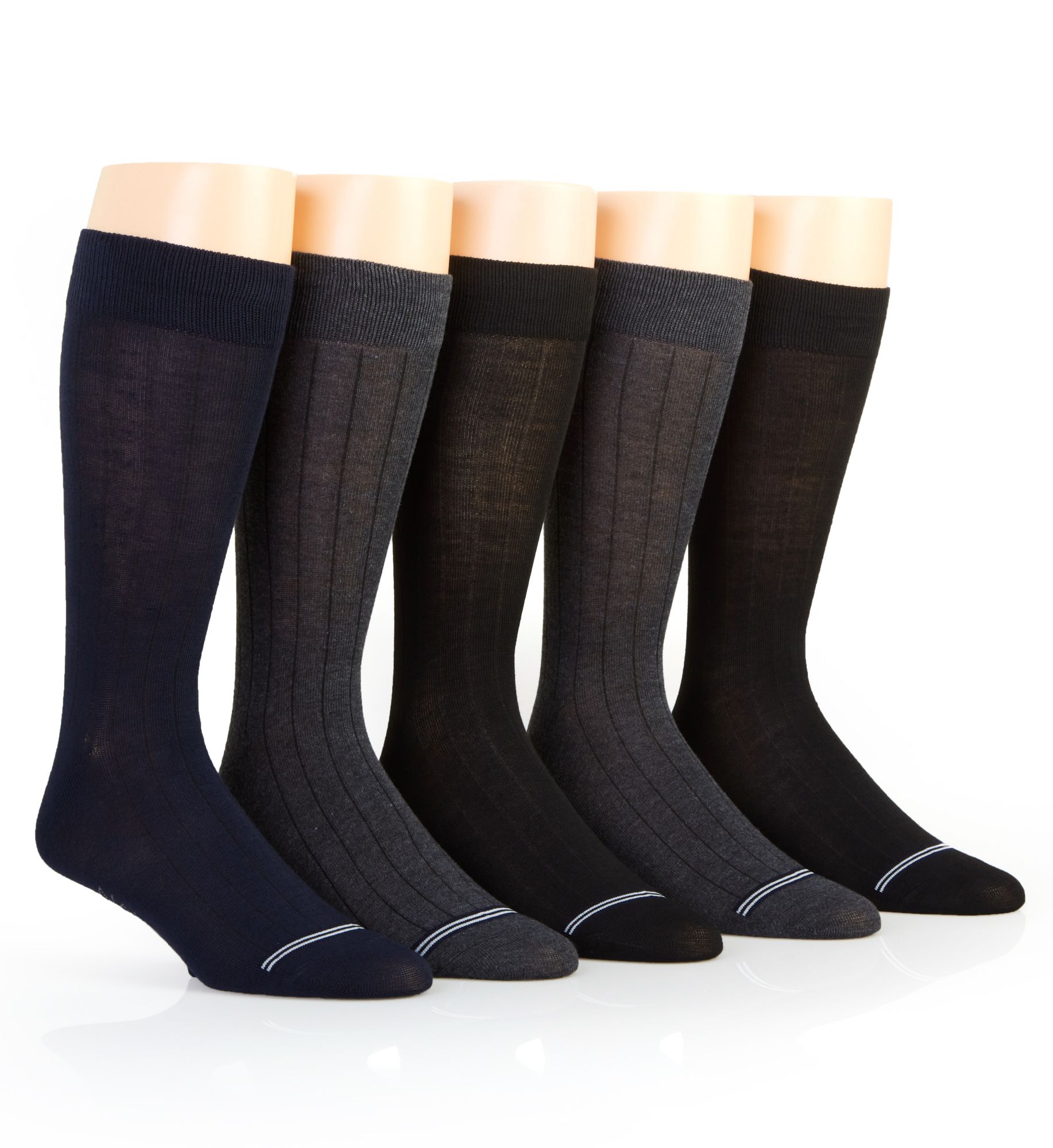Nautica Men's Solid Ribbed Dress Socks - 5 Pack (173DR62) | HisRoom.com