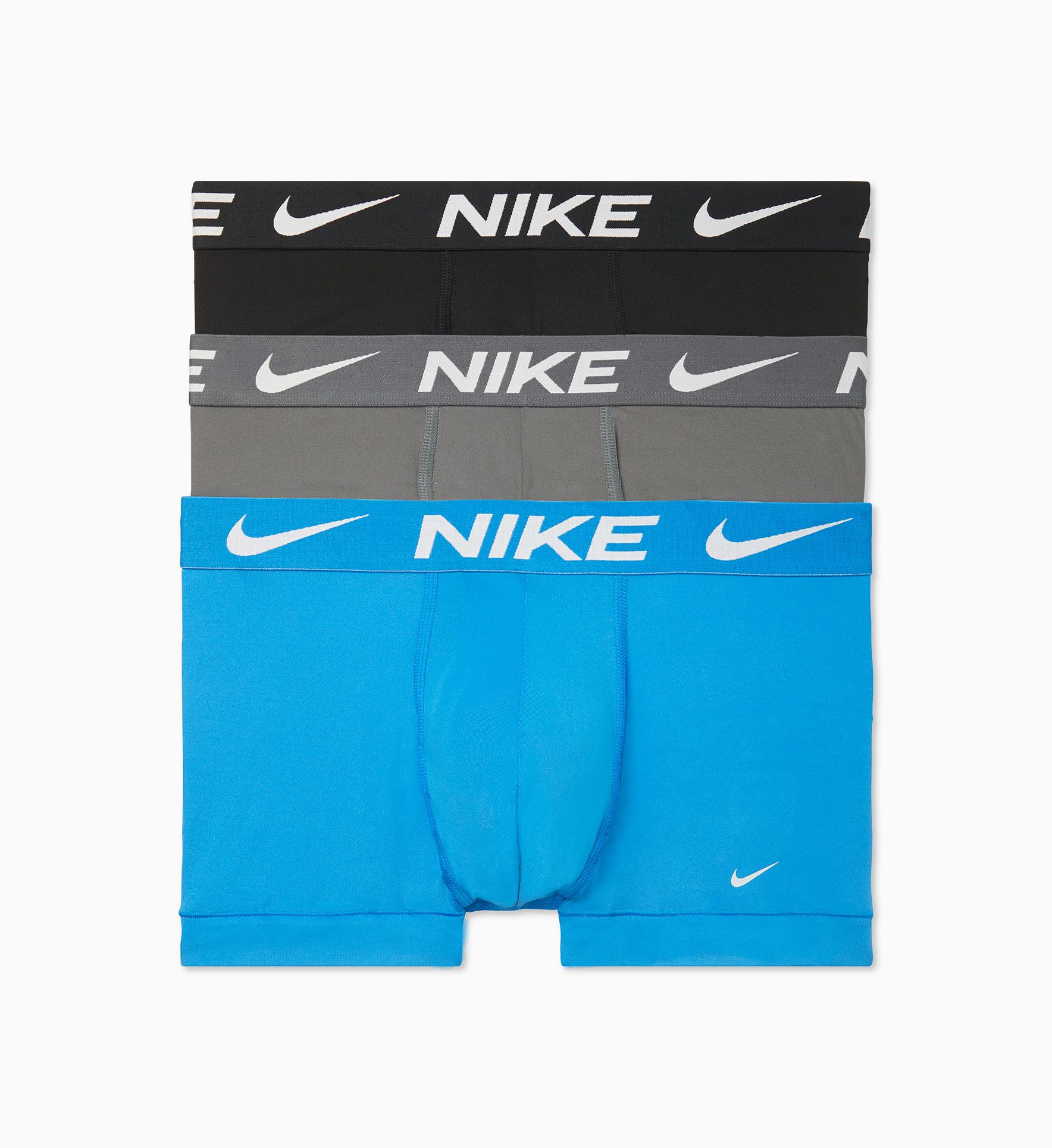 Nike Men's Dri-FIT Essential Micro Trunks – 3 Pack, Medium, Photo Blue