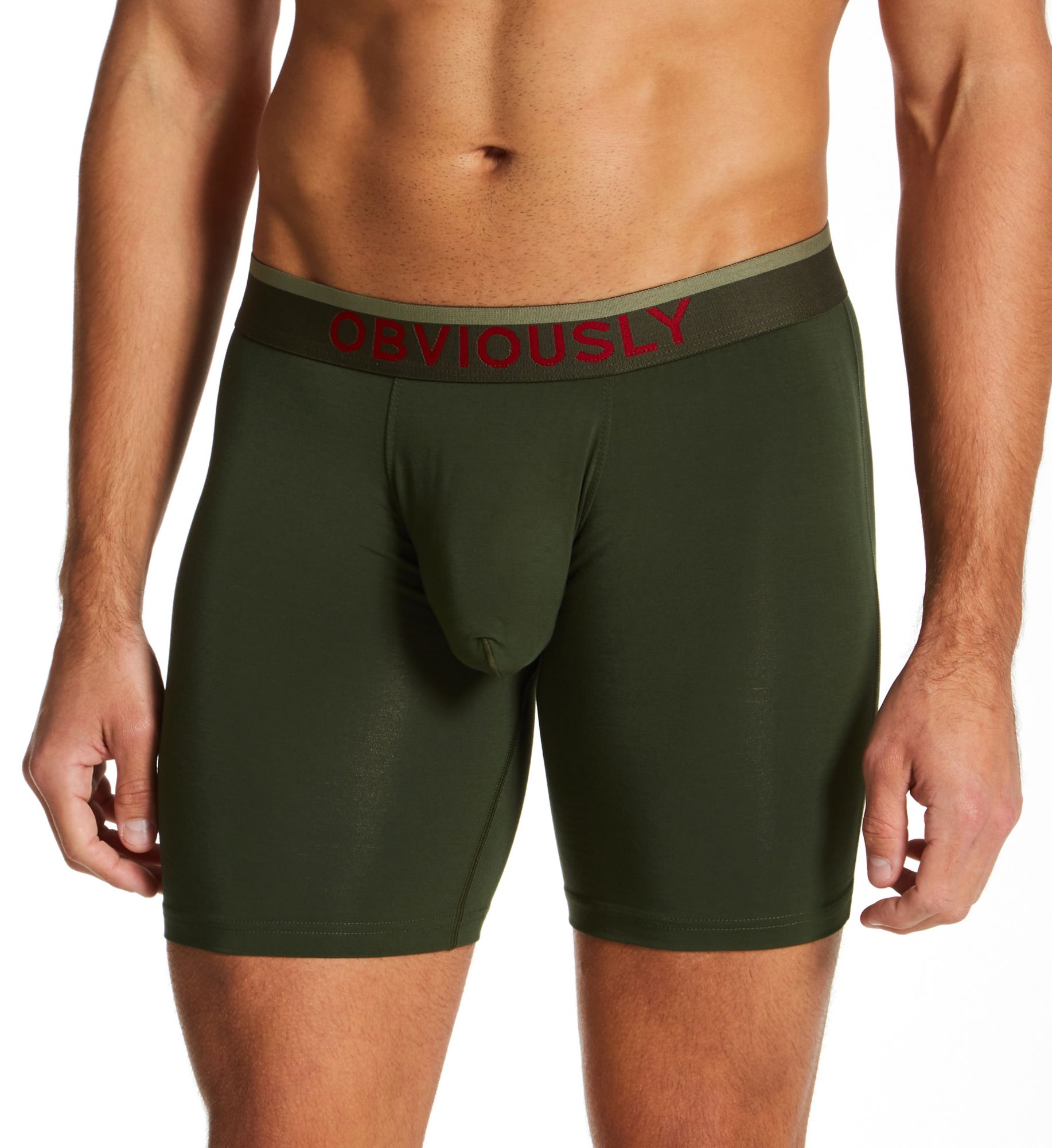 Obviously Men's FreeMan AnatoFREE 6 Inch Boxer Brief in Green (C09) | Size Small | HisRoom.com
