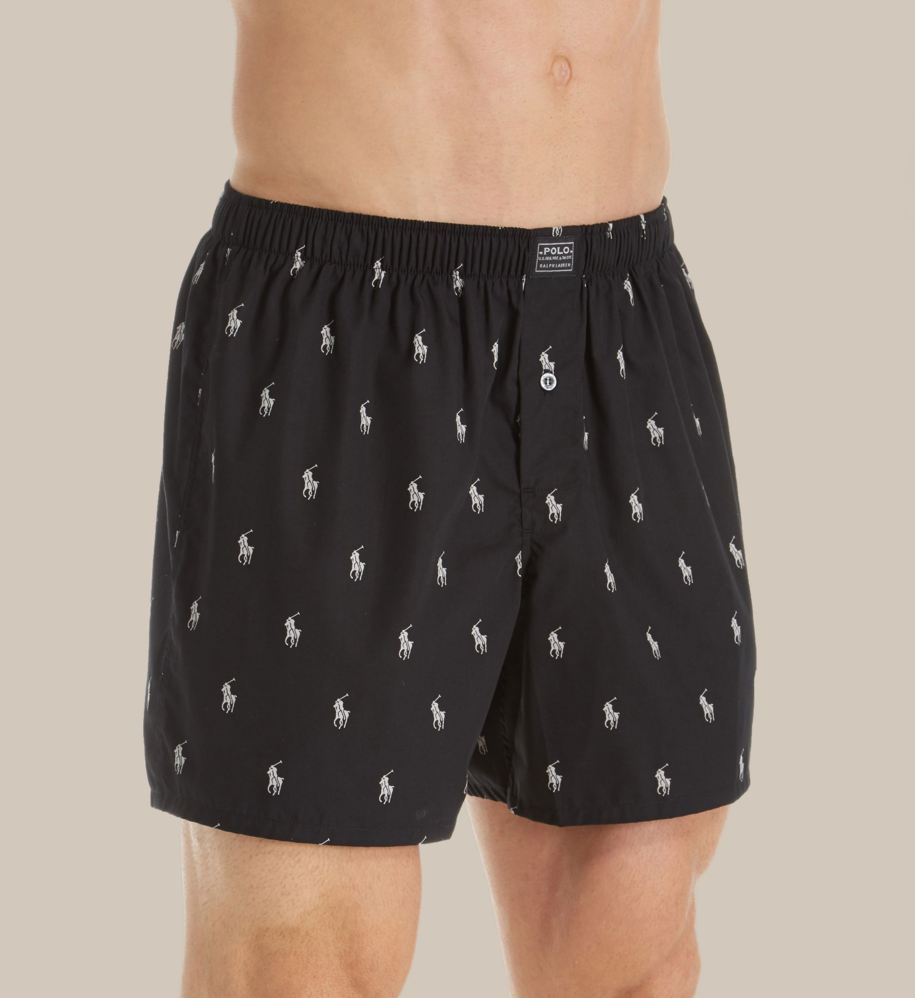 Polo Ralph Lauren Men's Printed Player 100% Cotton Woven Boxer (676R) | Size Medium | HisRoom.com