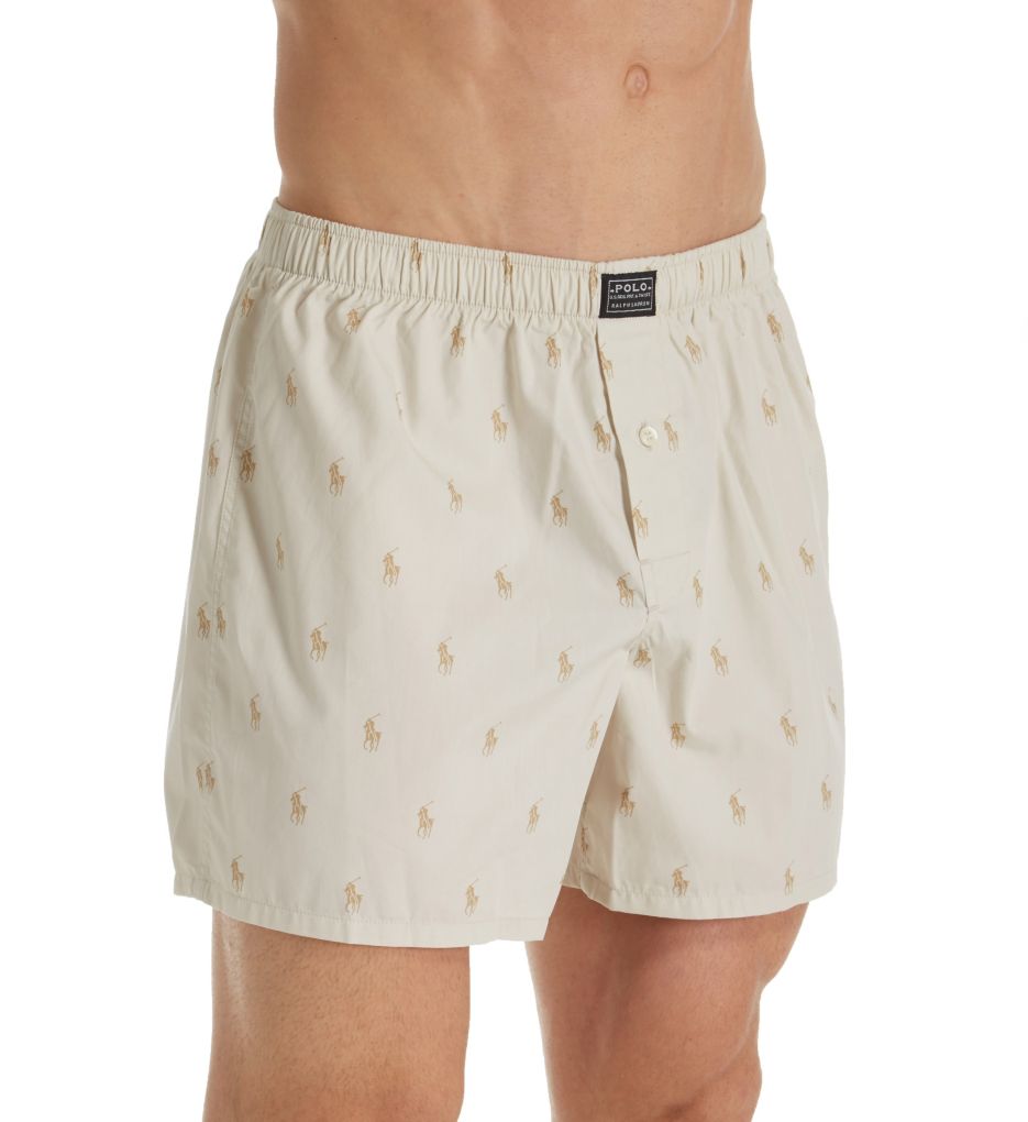 Polo Ralph Lauren 676R Printed Polo Player 100% Cotton Woven Boxer