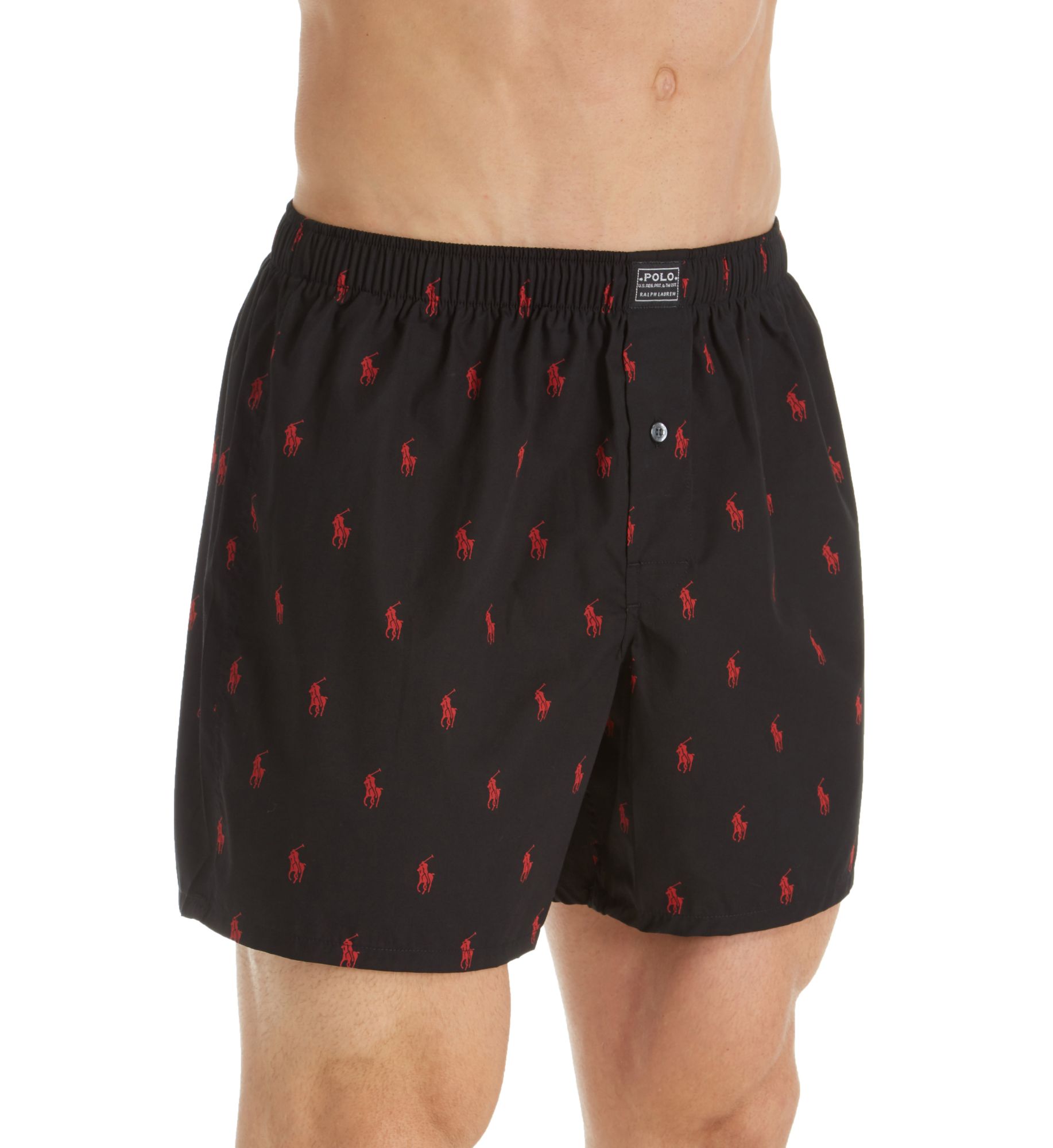 Polo Ralph Lauren Men's Printed Player 100% Cotton Woven Boxer (676R) | Size Medium | HisRoom.com