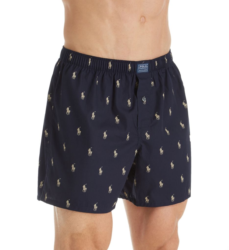 Polo Ralph Lauren 676R Printed Polo Player 100% Cotton Woven Boxer