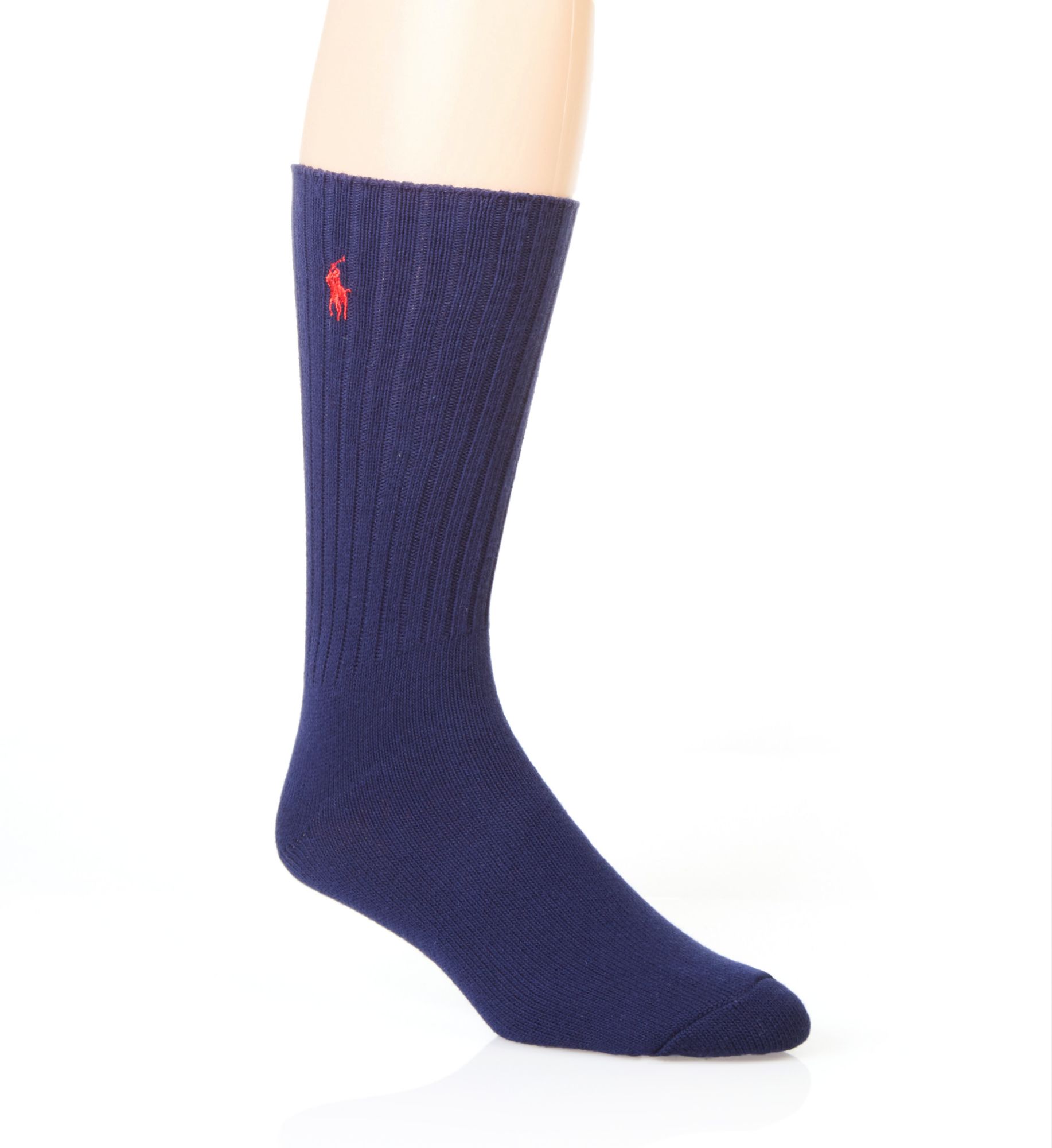 Polo Ralph Lauren Men's Cotton Crew Sock with Embroidery in Navy (8205B) | HisRoom.com