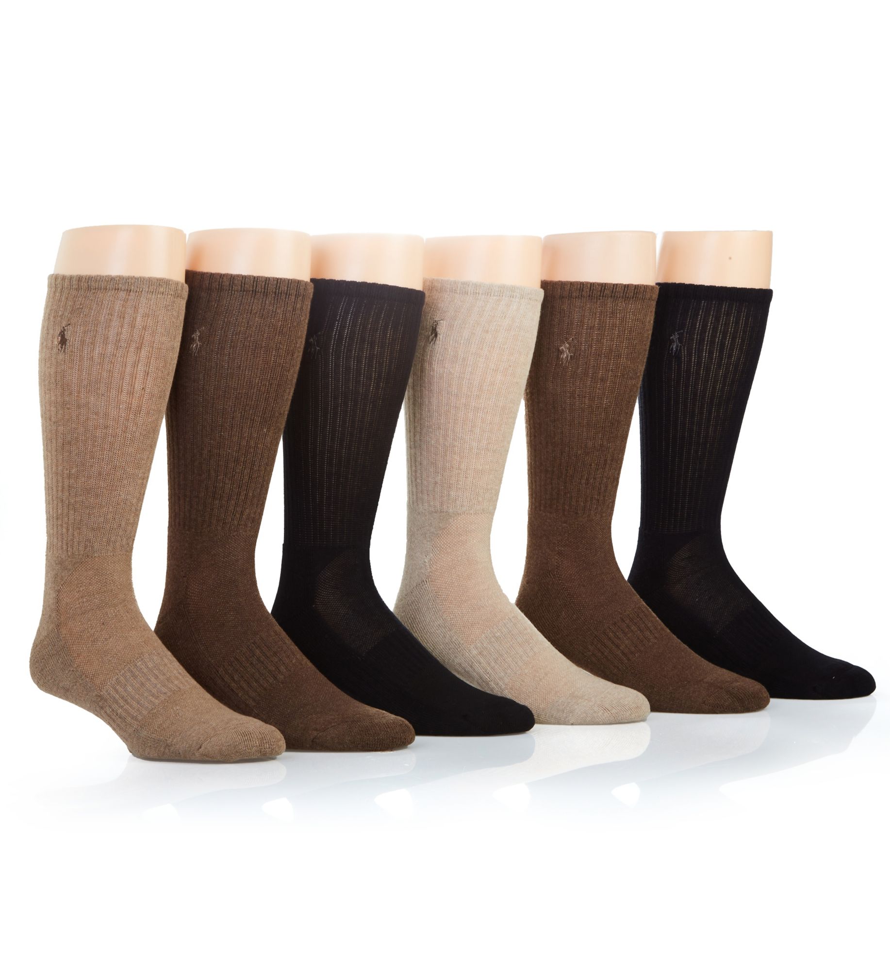 Polo Ralph Lauren Men's Performance Solid Cotton Crew Sock in Beige (821480) | HisRoom.com