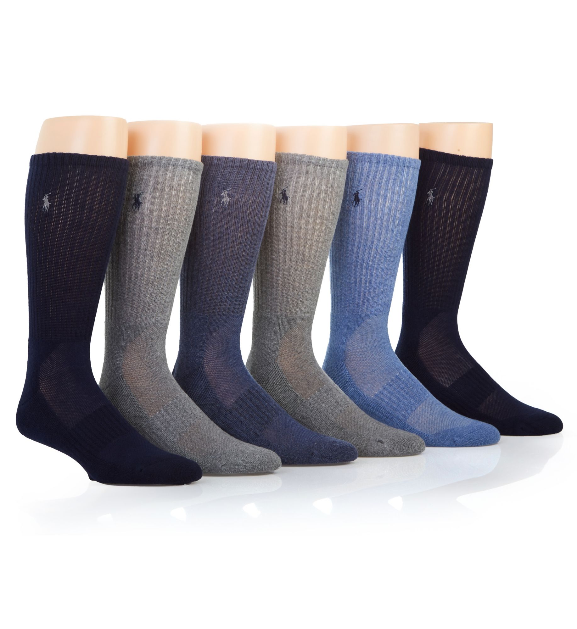 Polo Ralph Lauren Men's Performance Solid Cotton Crew Sock in Blue (821480) | HisRoom.com