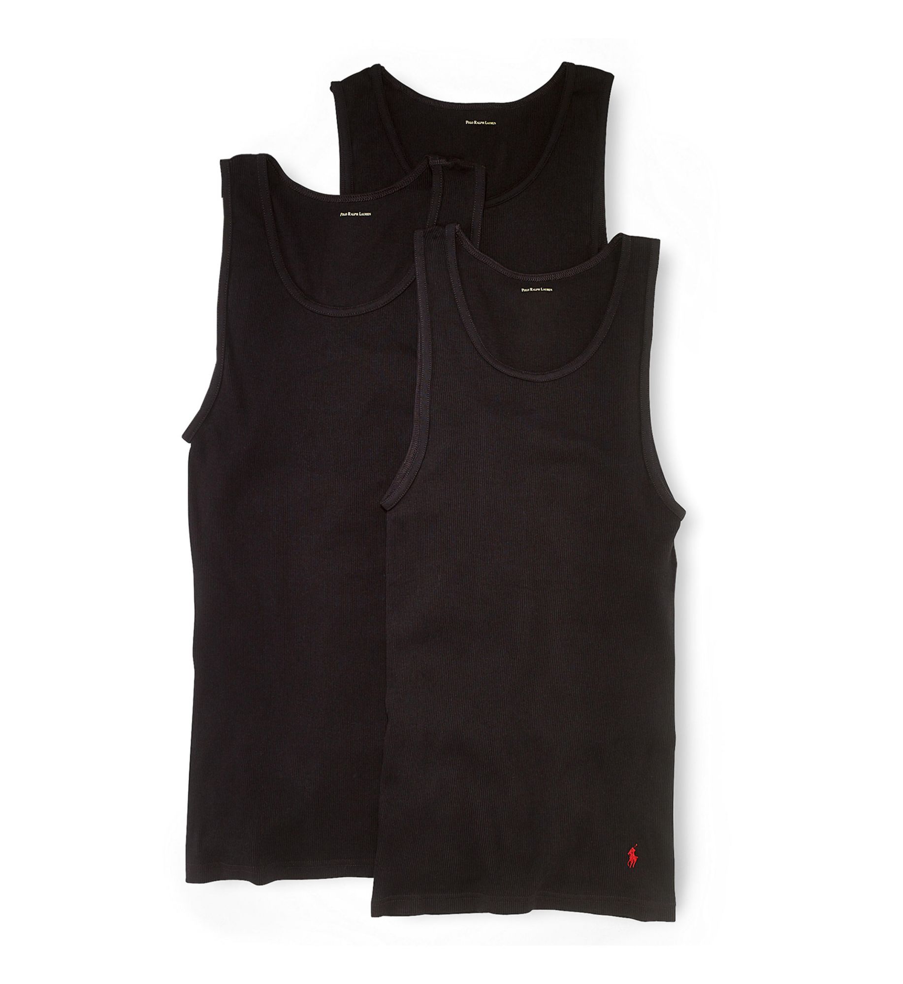 Polo Ralph Lauren Men's Classic Fit 100% Cotton Ribbed Tank Top in Black (NCTKP3) | Size 2XL | HisRoom.com