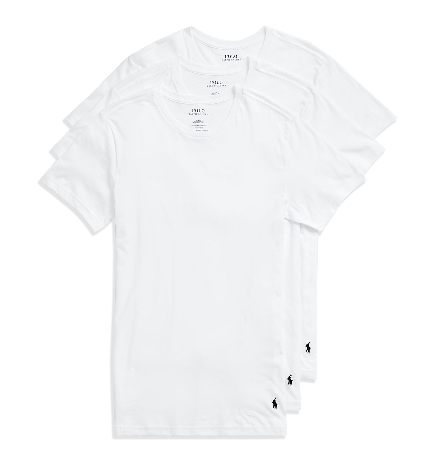 Polo Ralph Lauren Men's Slim Fit 100% Cotton Crew T-Shirt in White (NSCNP3) | Size Small | HisRoom.com