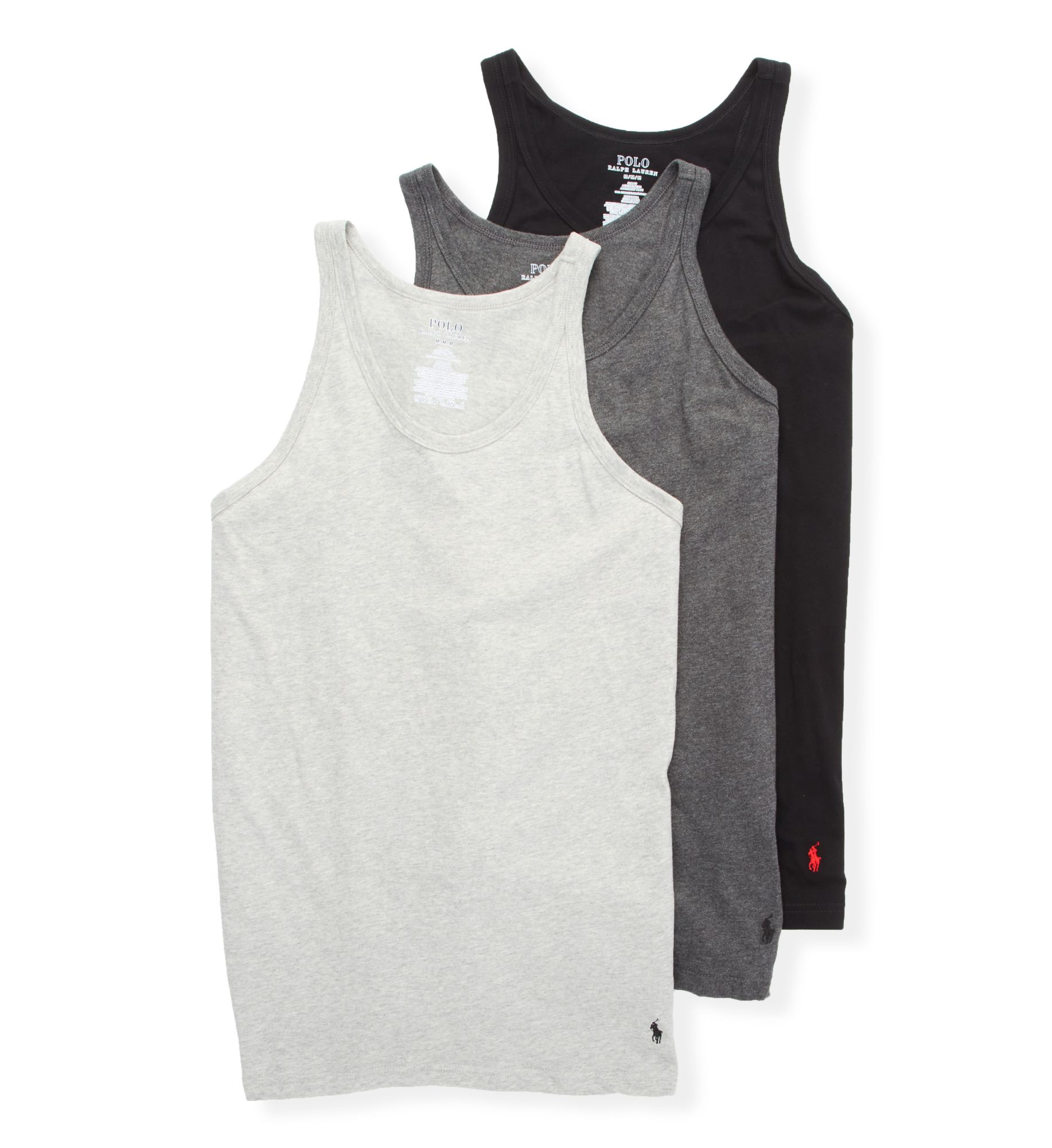 Polo Ralph Lauren Men's 3-Pack Slim Fit Classic Undershirts - Andover / Madison / Black