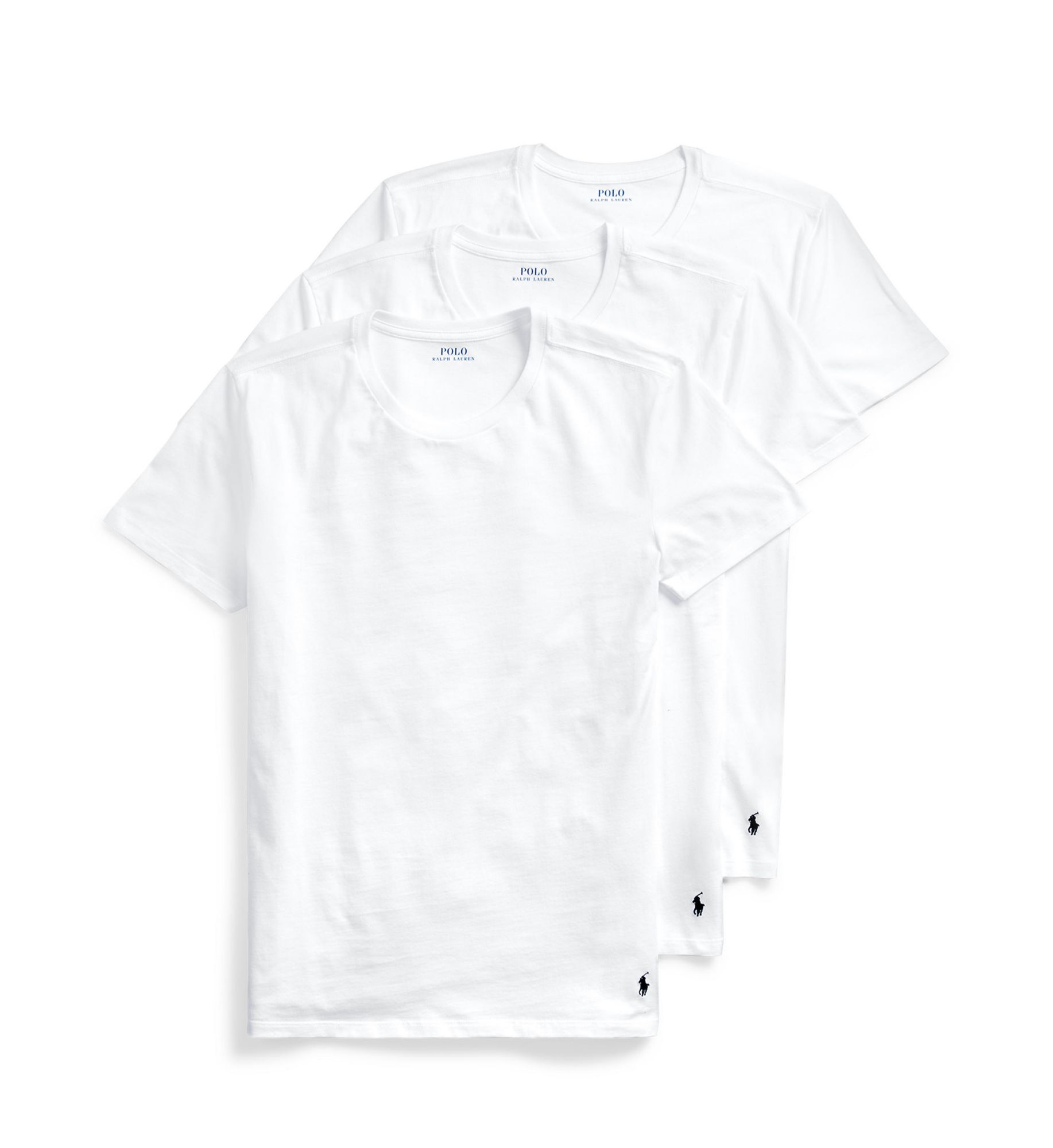 Polo Ralph Lauren Men's Tall Man Classic Fit Cotton Crew T-Shirts in White (NTCNP3) | Size 3XL | HisRoom.com