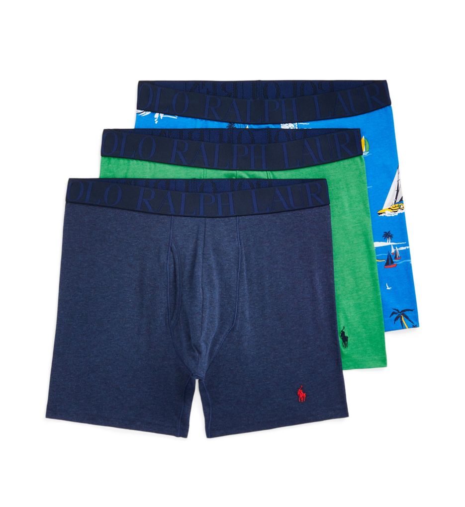 Polo Ralph Lauren Classic Fit Cotton Boxer Brief 3-Pack, S, Blue/Red/Stripe  : : Clothing, Shoes & Accessories
