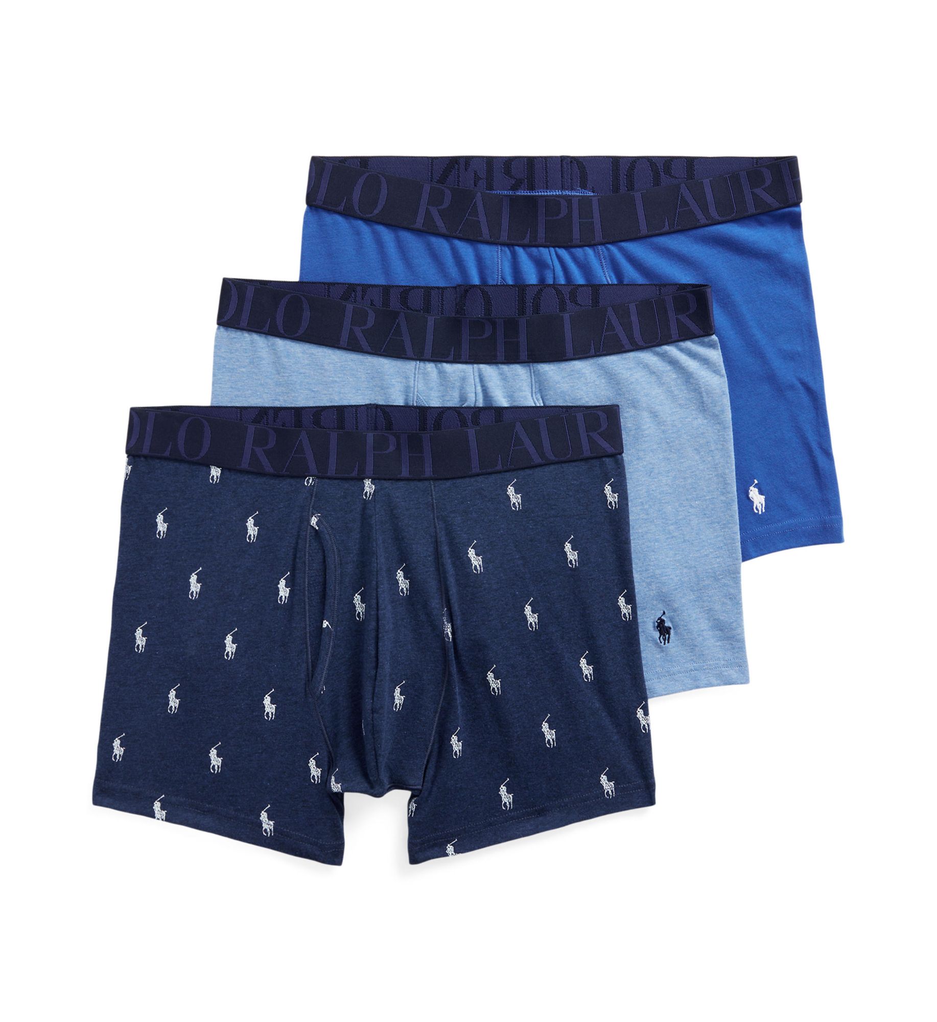 Polo Ralph Lauren Men's 3-Pack Classic Stretch Boxer Briefs - Oatmeal Heather/sand Heather/andover Hea