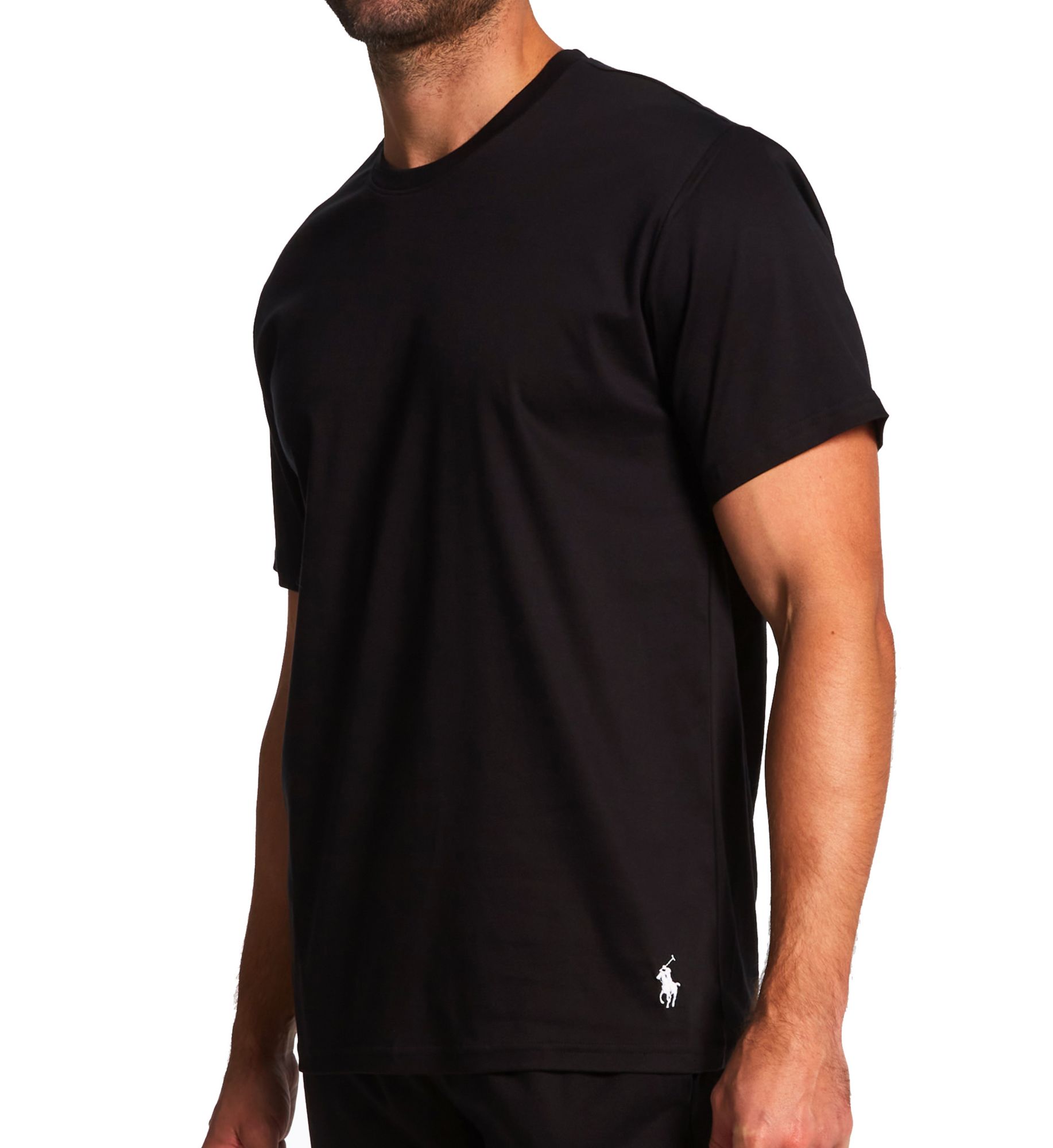 Polo Ralph Lauren Men's Mercerized Cotton Short Sleeve Crewneck T-Shirt in Black (PLCTCR) | Size Large | HisRoom.com