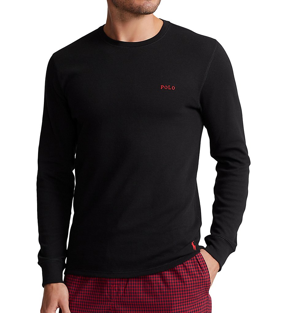 Polo Ralph Lauren PWLC2F Waffle Knit Long Sleeve Crew Shirt - Picture 7 of 9