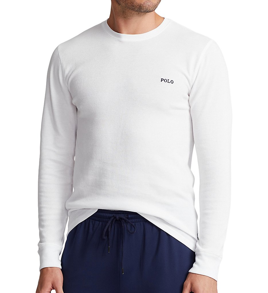 Polo Ralph Lauren PWLC2F Waffle Knit Long Sleeve Crew Shirt - Picture 9 of 9