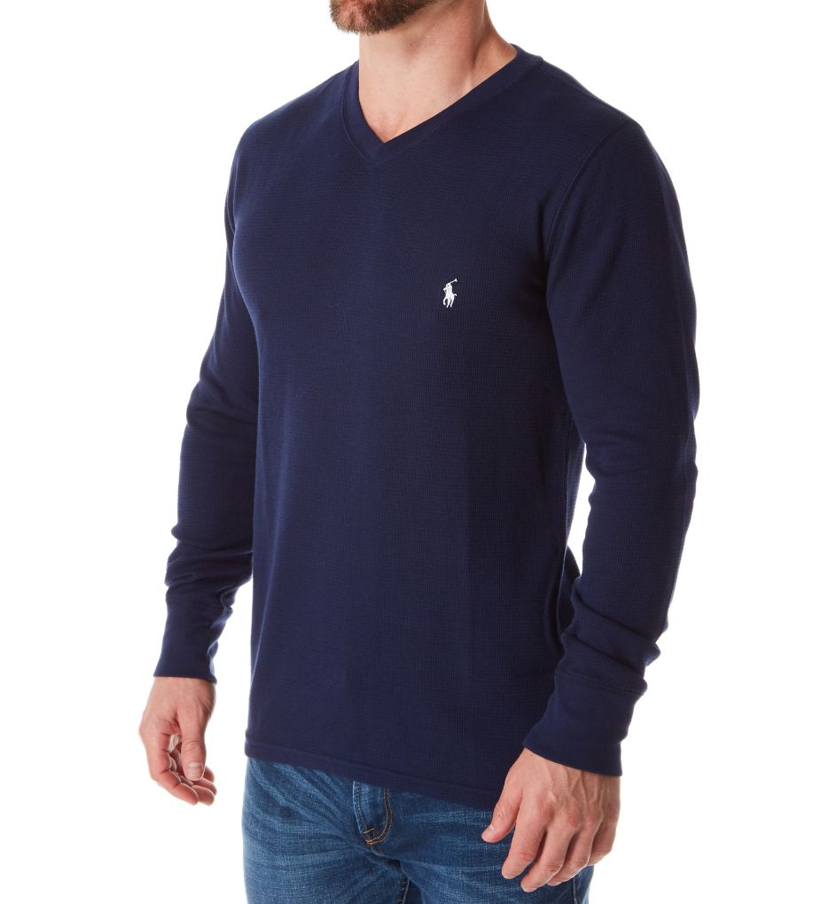 Polo Ralph Lauren Big And Tall Long-Sleeve V-Neck T-Shirt in White for Men