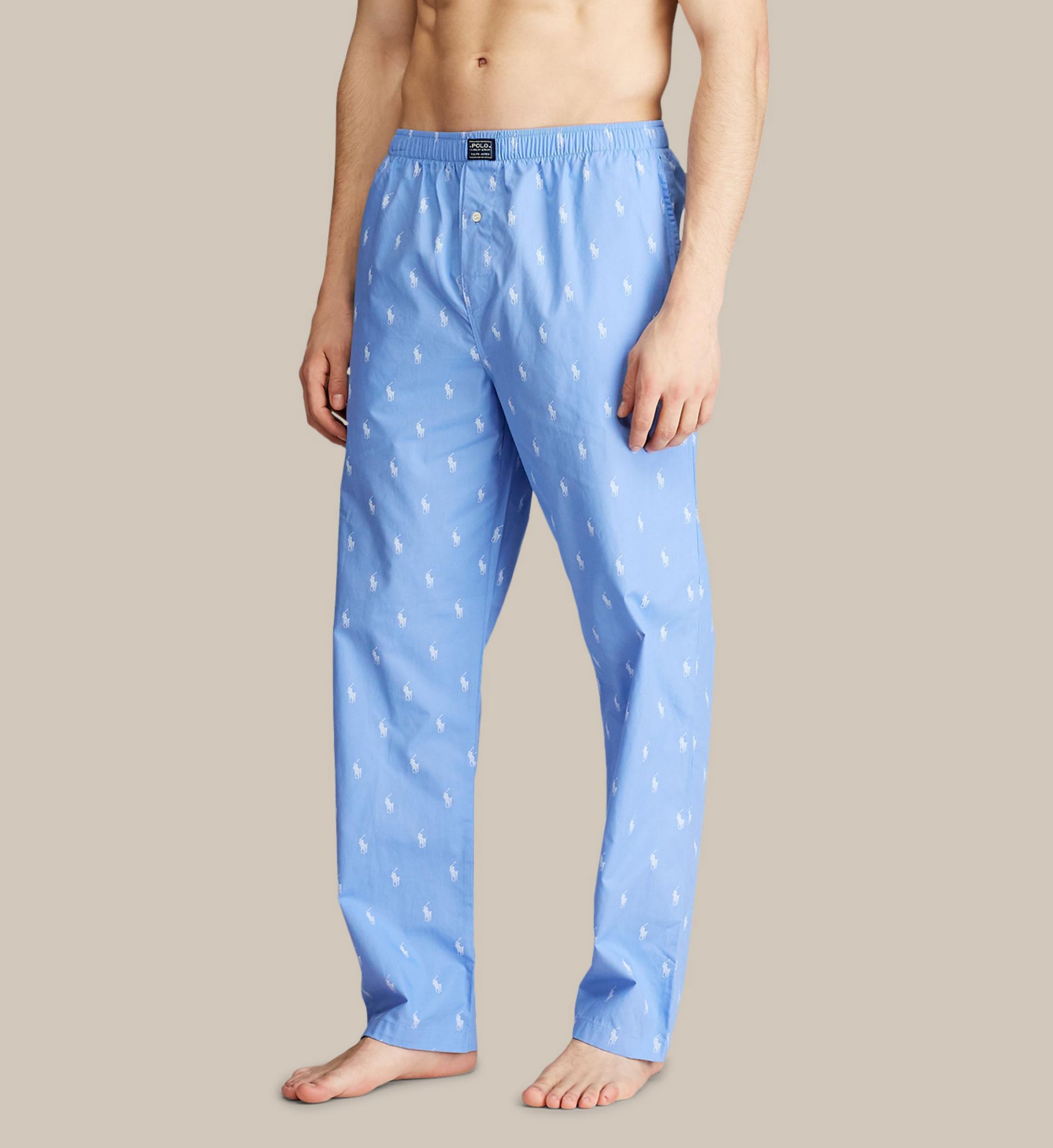 Polo Ralph Lauren Men's Pony Player 100% Cotton Woven Pajama Pant in Blue (R972) | Size Small | HisRoom.com