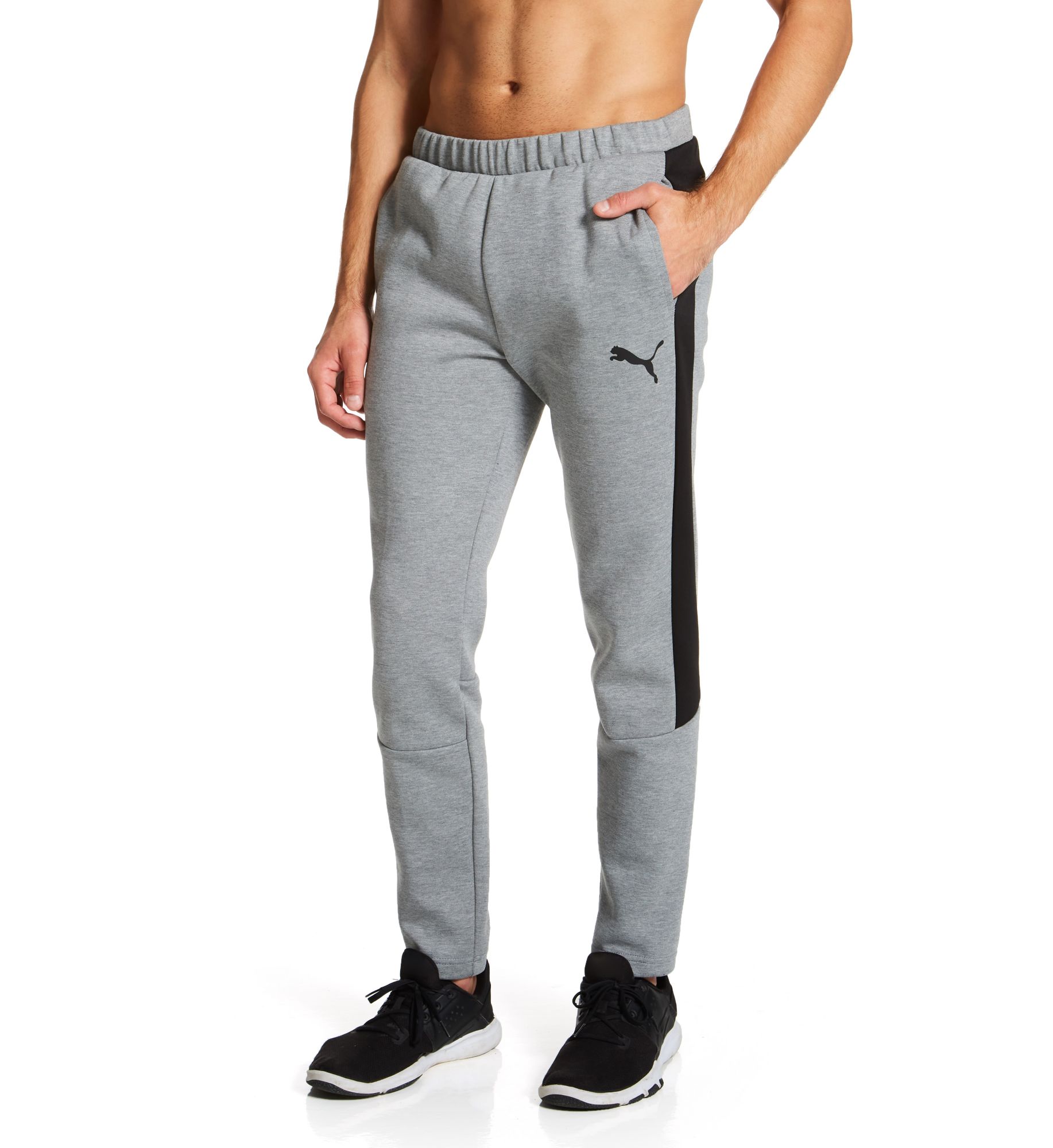 Puma Men's Evostripe Slim Fit Performance Pant in Gray (585814) | Size 2XL | HisRoom.com