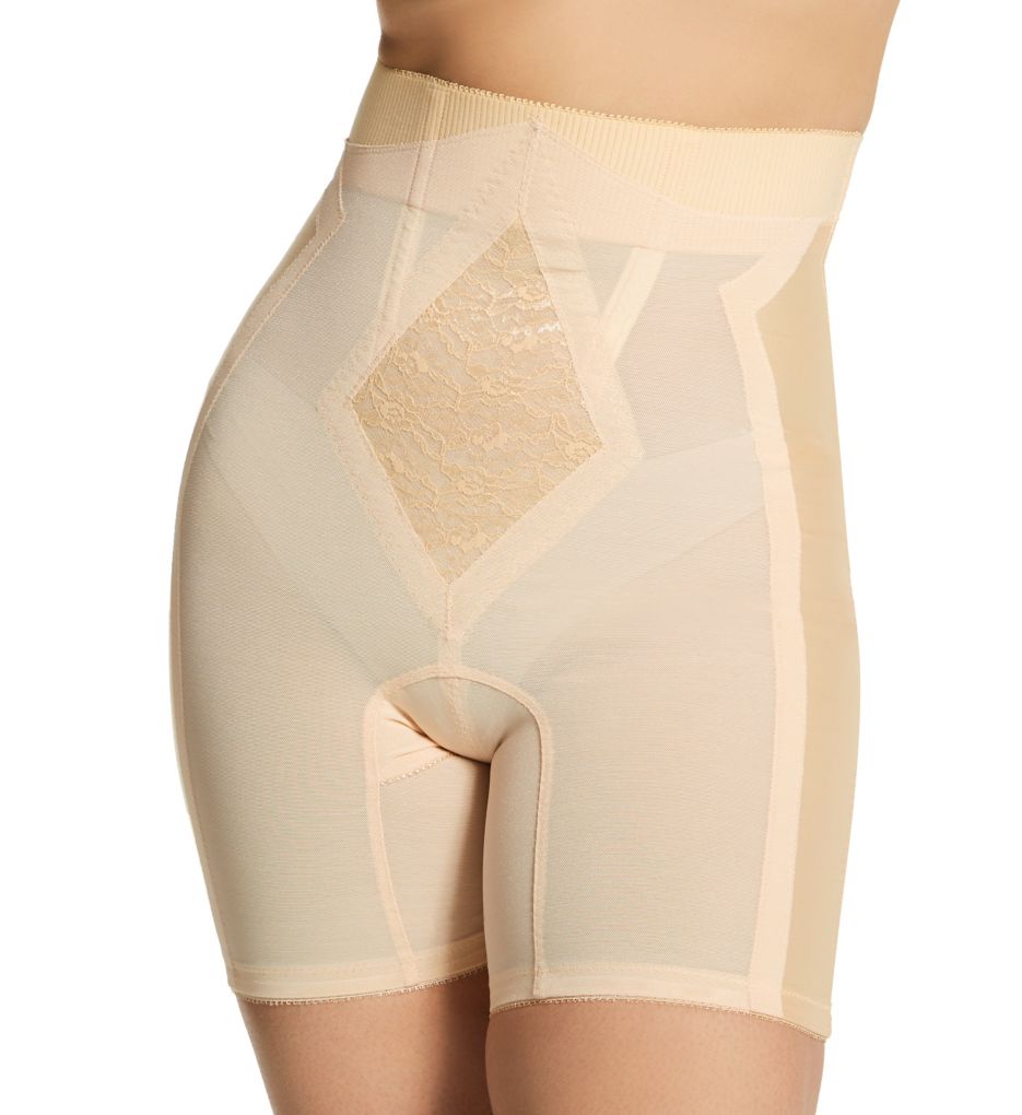 Rago Women's Hi Waist Long Leg Shaper, Beige, Small (26) 