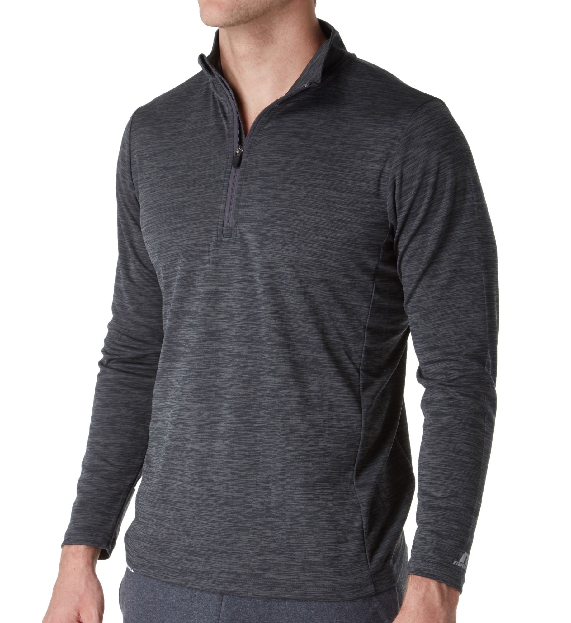Russell Men's 1/4 Zip Pull Over in Gray (QZ7EAM0) | Size Medium | HisRoom.com