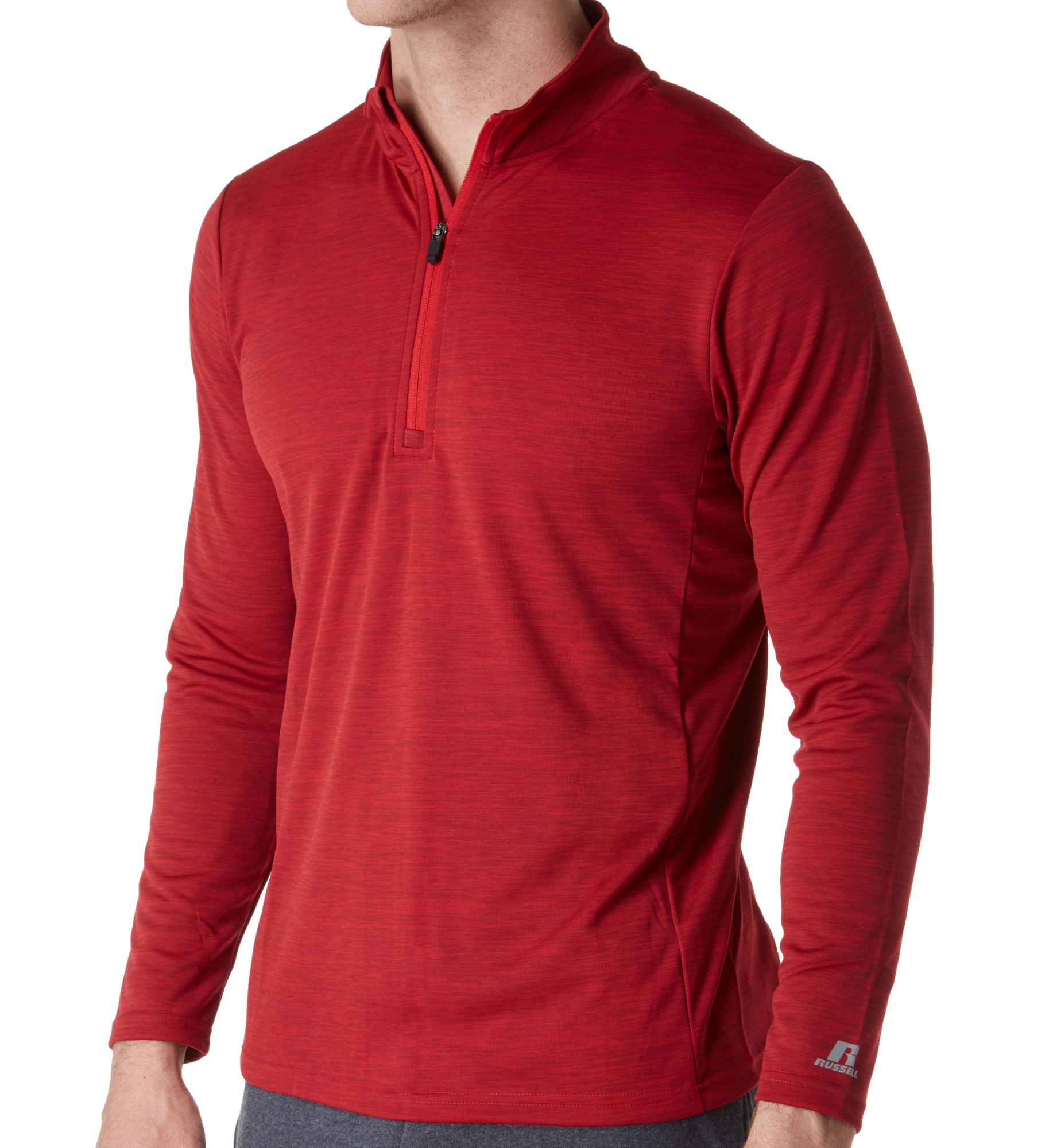 Russell Men's 1/4 Zip Pull Over in Red (QZ7EAM0) | Size 3XL | HisRoom.com