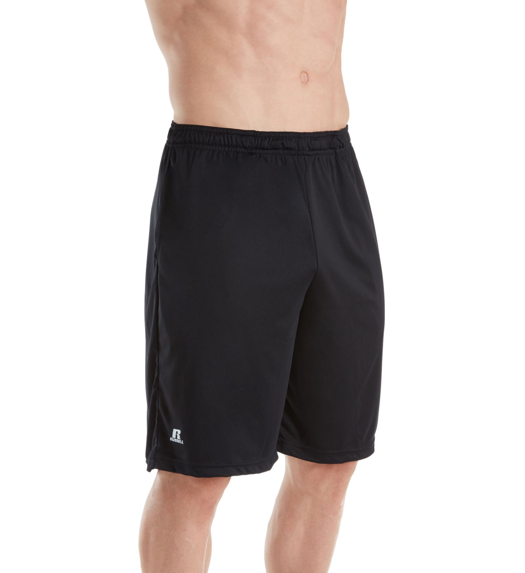 Russell Men's Essential Pocketed 10 Inch Performance Short in Black (TS7X2M0) | Size 3XL | HisRoom.com