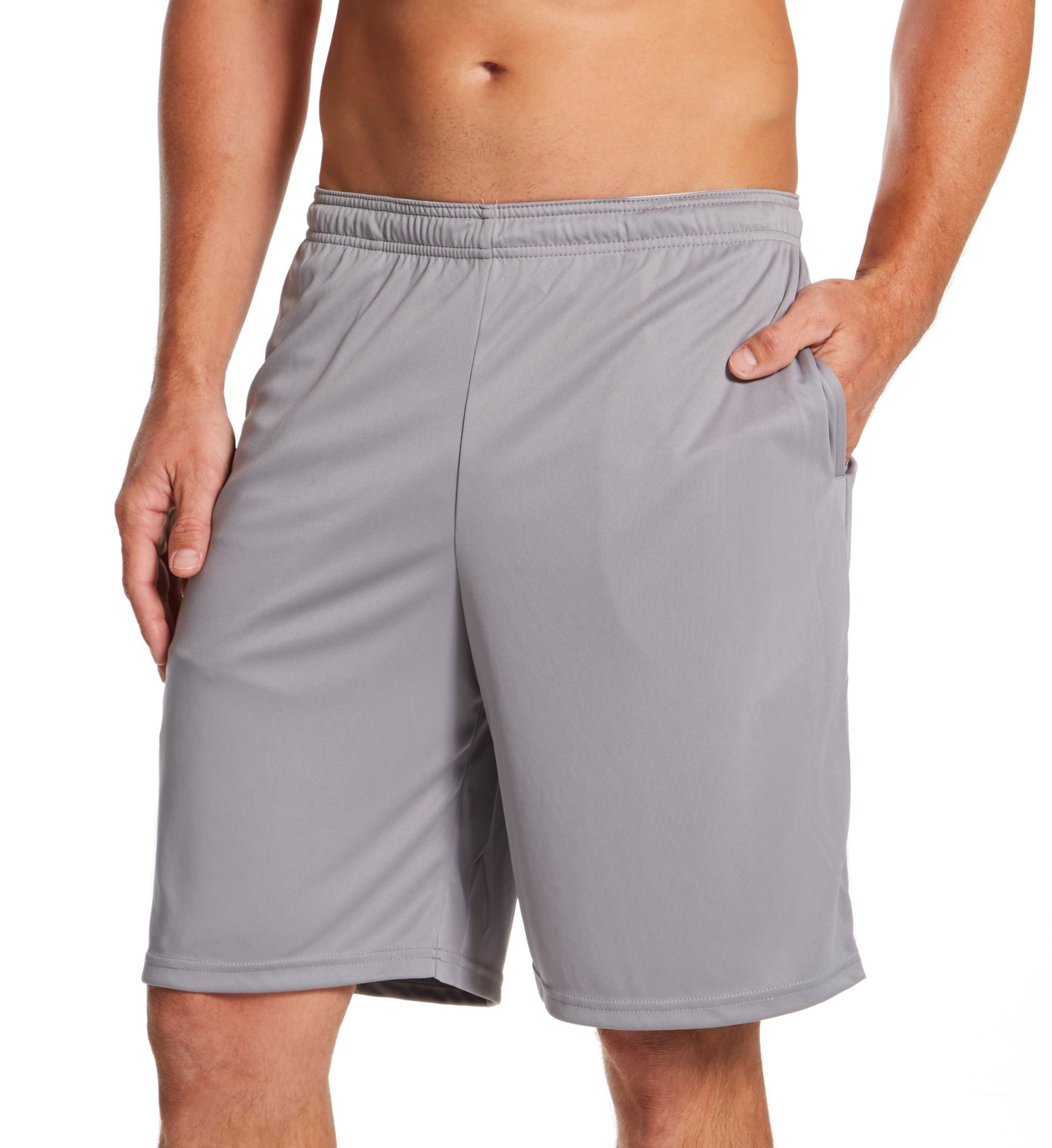 Russell Men's Essential Pocketed 10 Inch Performance Short in Gray (TS7X2M0) | Size 3XL | HisRoom.com